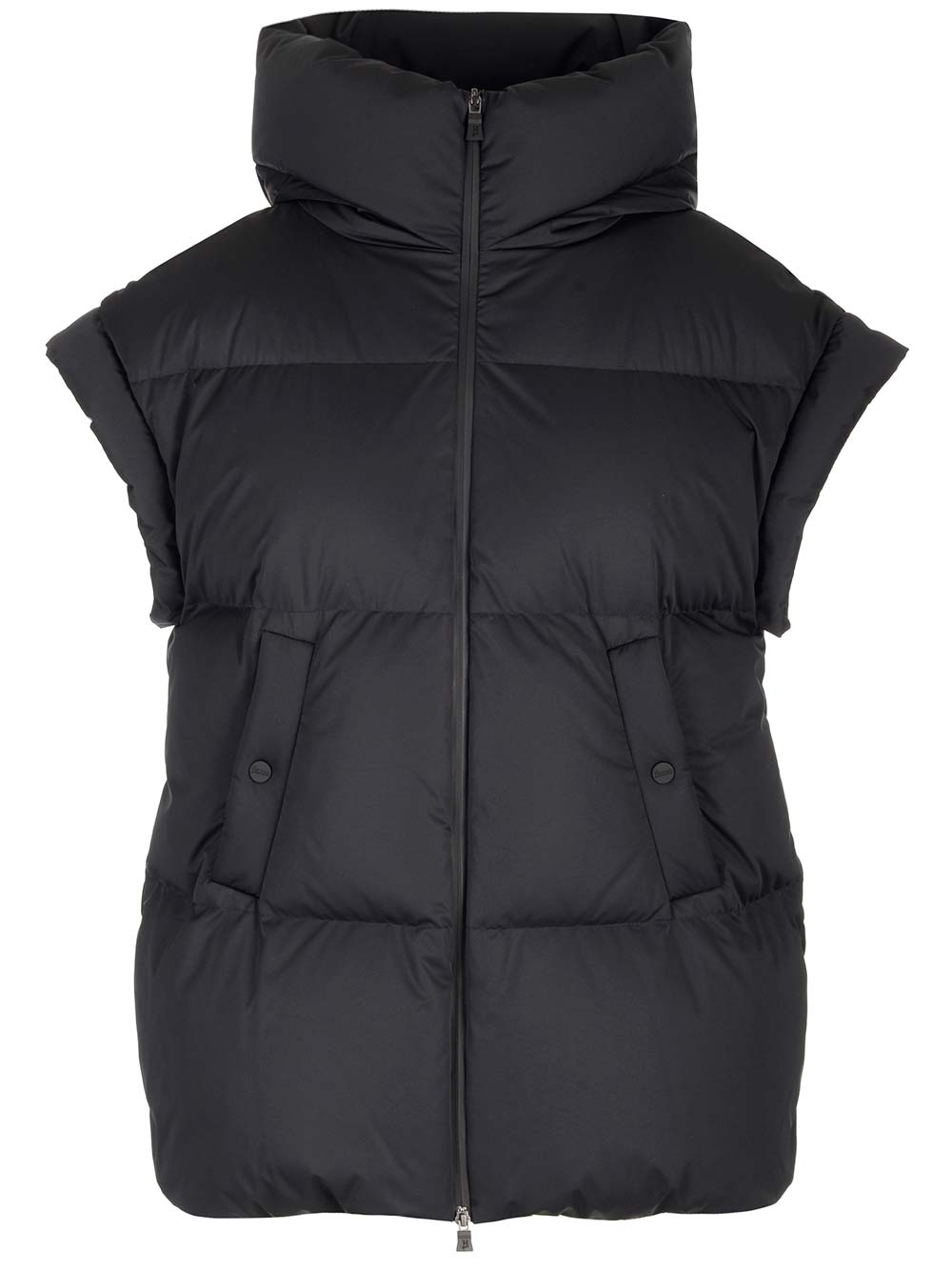 Herno Short-sleeve Down Jacket In Black