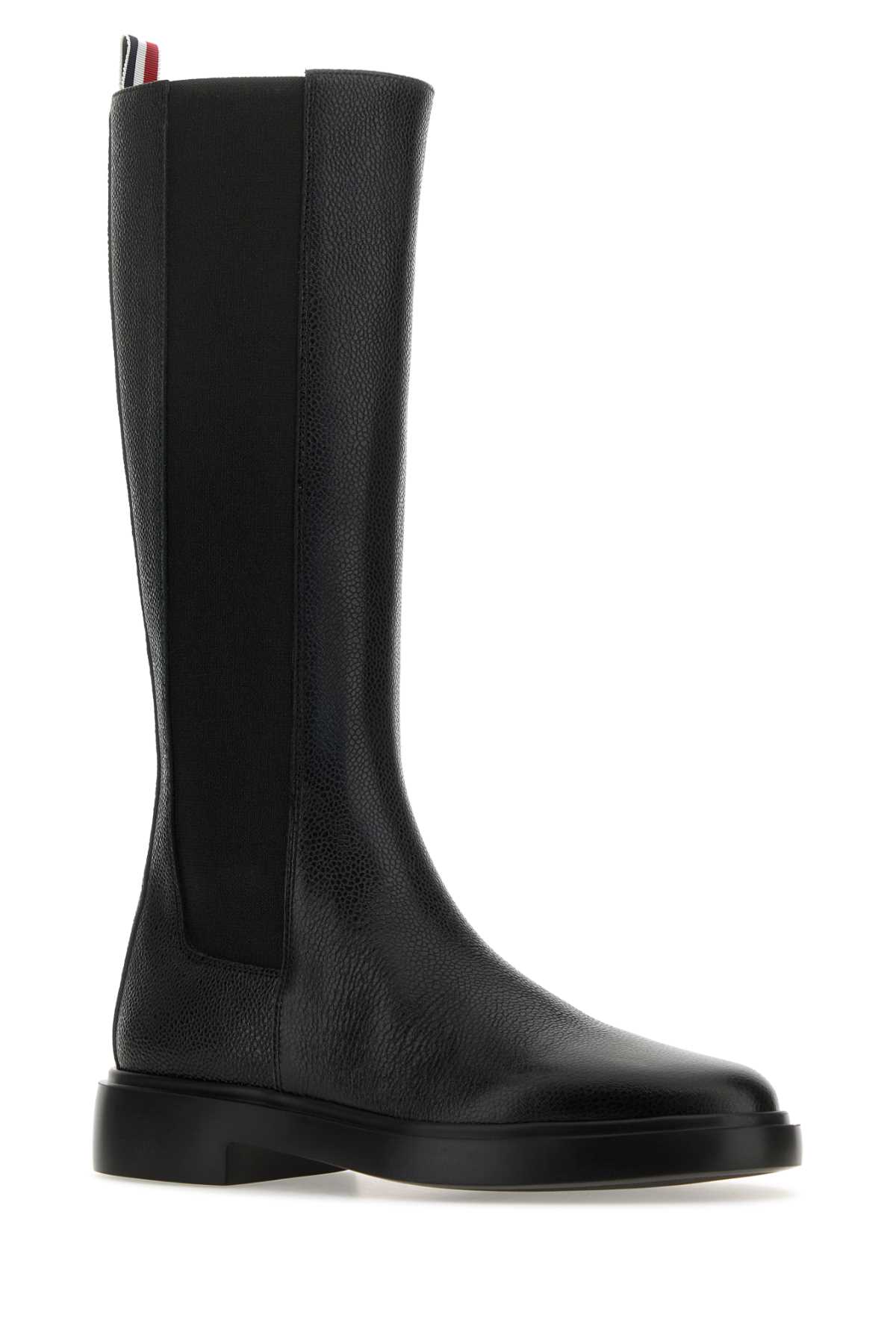 Shop Thom Browne Black Leather Chelsea Boots In 001