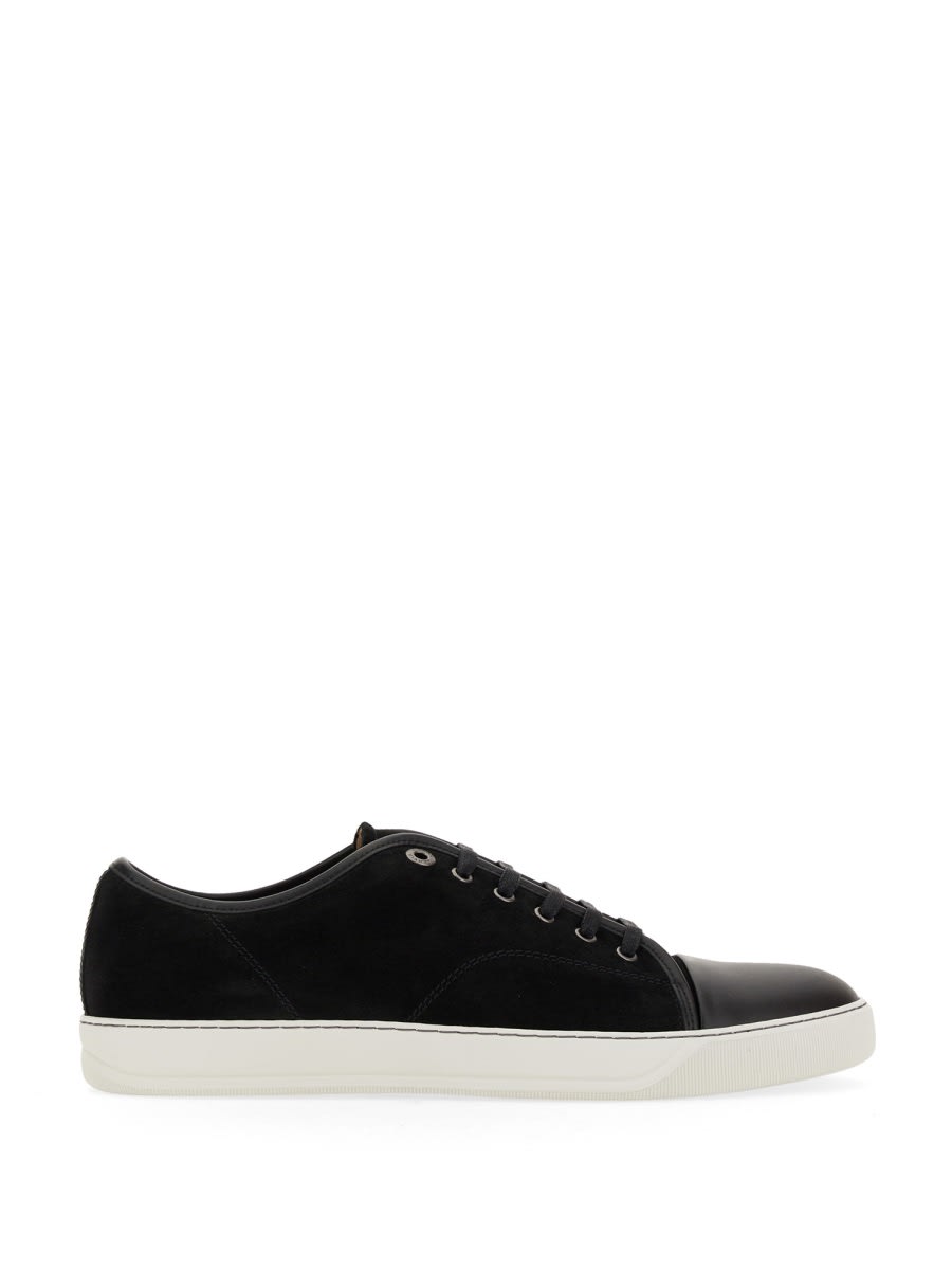 Shop Lanvin Suede Sneaker In Black