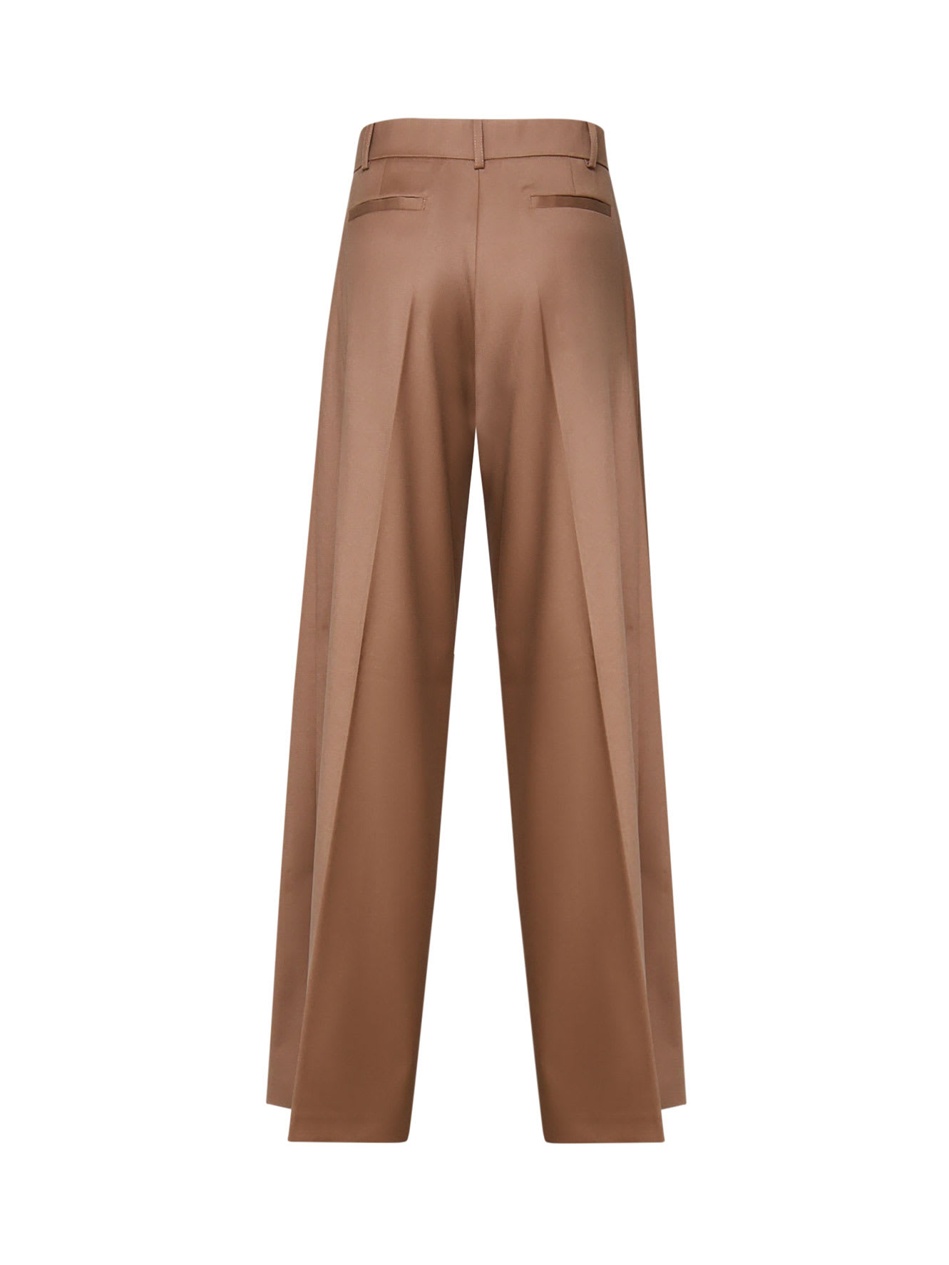 Pinko Benedetti Pants In Blended Wool In Brown