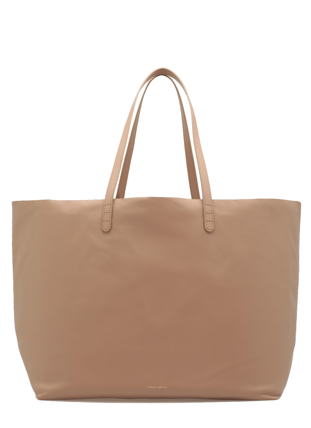 Mansur Gavriel Leather Shopping Bag In Biscotto