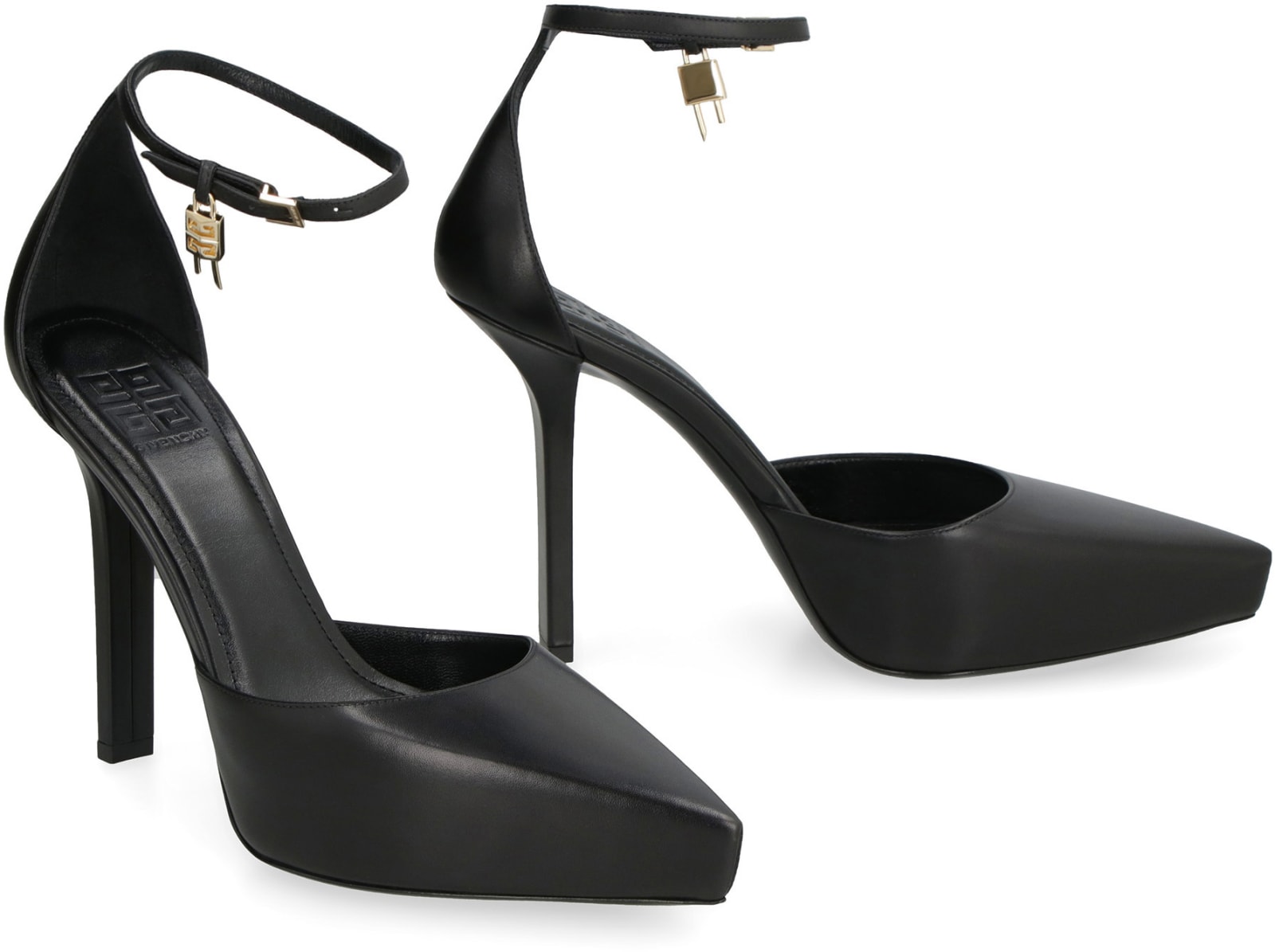 Shop Givenchy G-lock Leather Pumps In Black