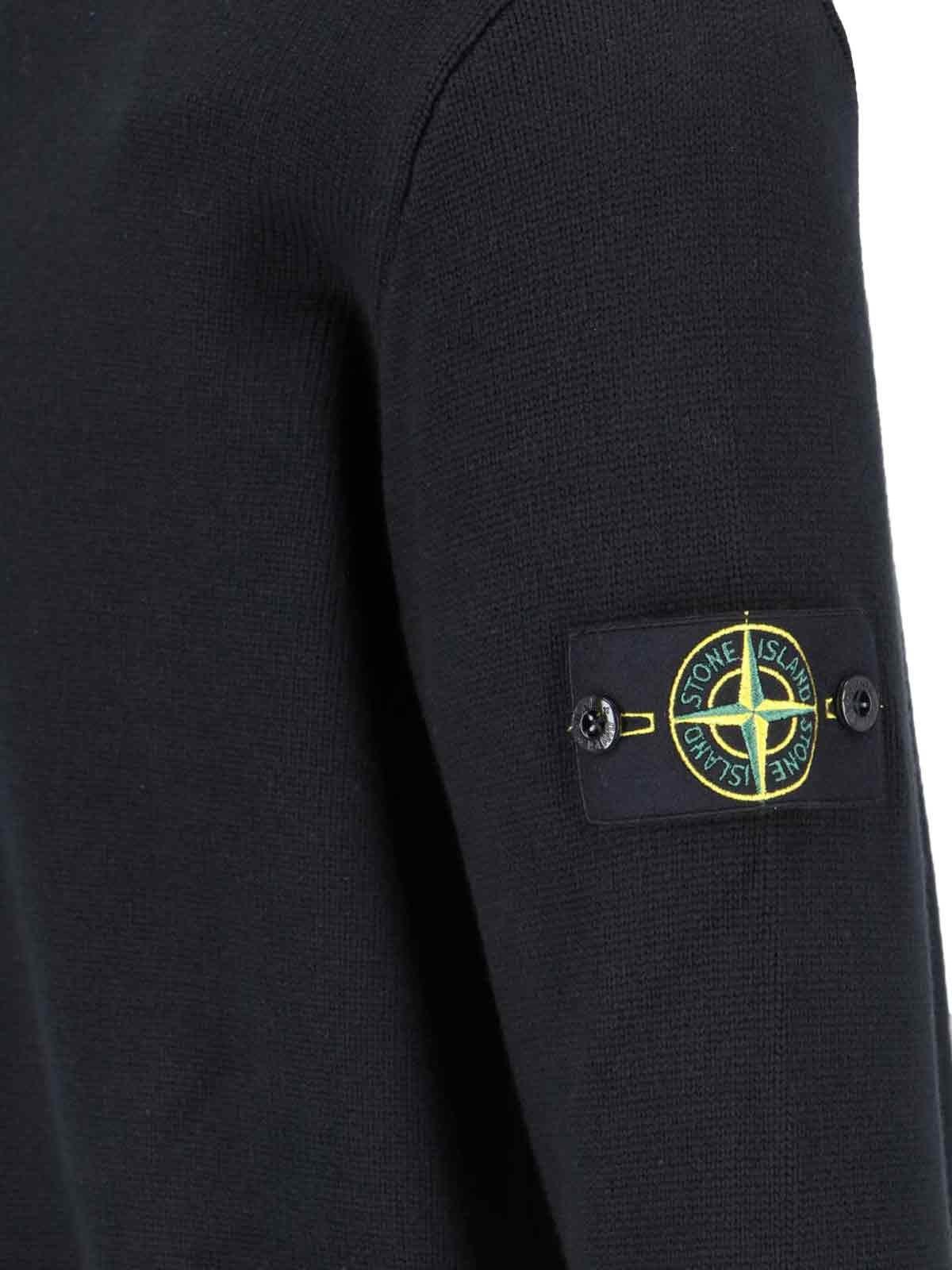 Shop Stone Island Classic Turtleneck Sweater In Black