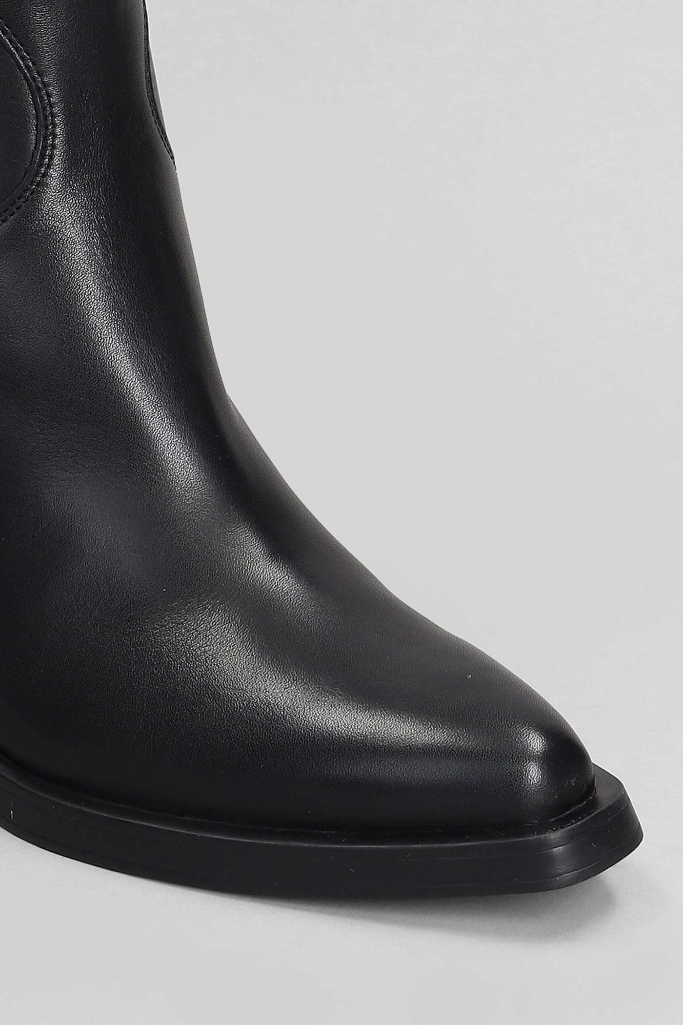 Shop Ash Judy Texan Ankle Boots In Black Leather