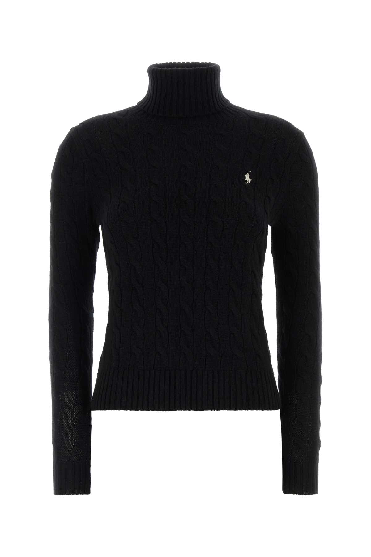 Ralph Lauren Black Wool Blend Sweater In Black
