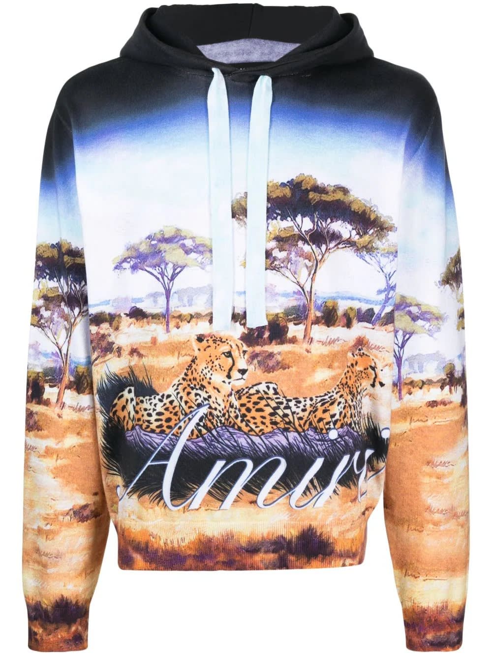 AMIRI CHEETAH-PRINT HOODIE