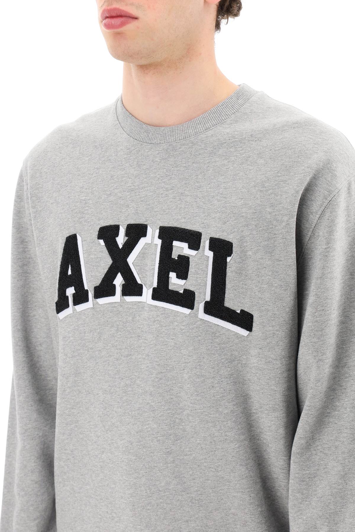 Shop Axel Arigato Logo Patch Sweatshirt In Grey Melange (grey)
