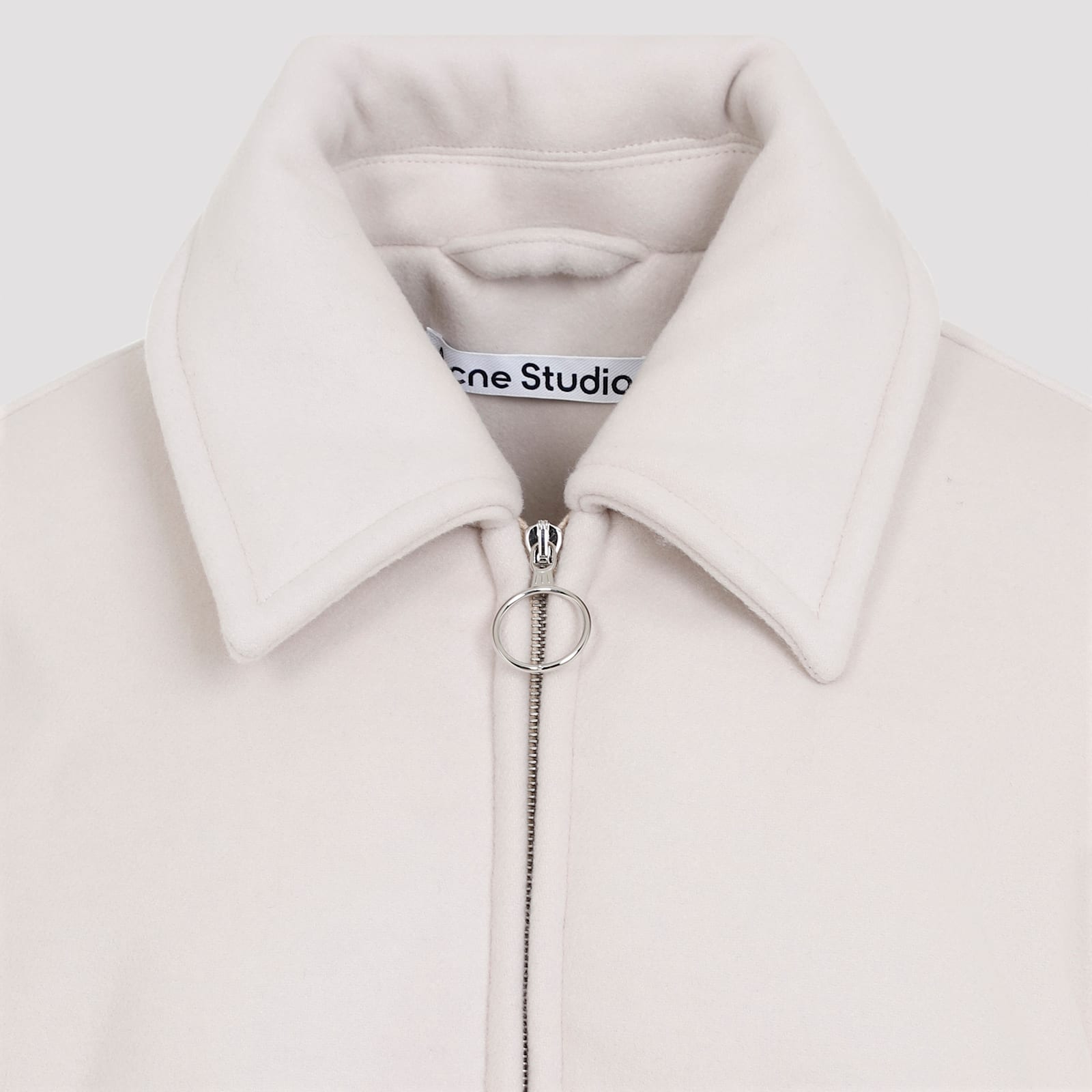 Shop Acne Studios Wool Jacket In Djo Faded Grey