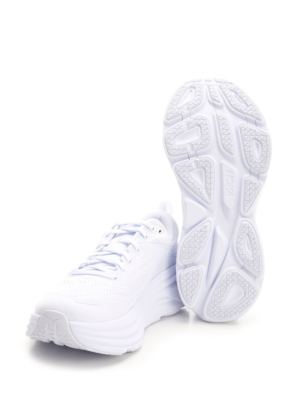 Shop Hoka Black Bondi 8 Sneaker In White