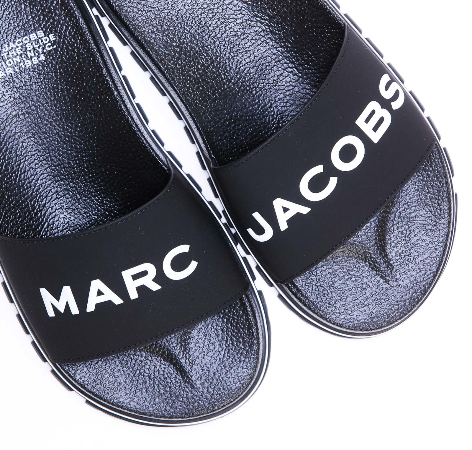 Marc Jacobs The Slide Rubber Slides In Black | ModeSens