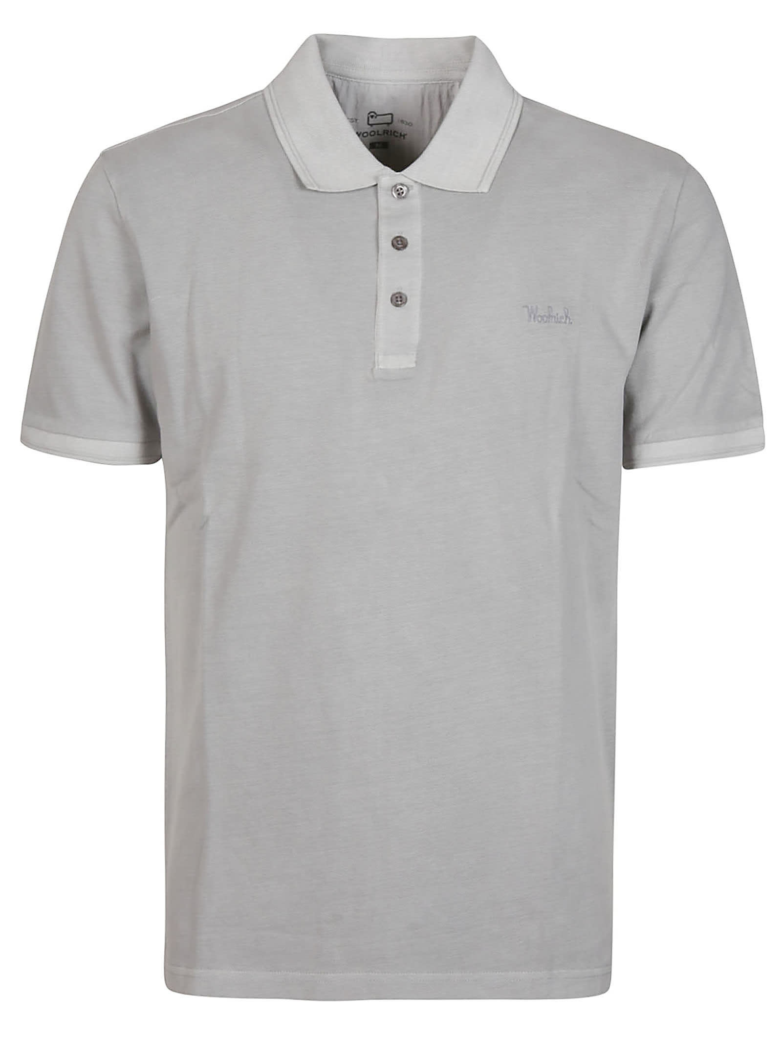 Shop Woolrich Short Sleeve Mackinack Polo Shirt In Mineral Grey