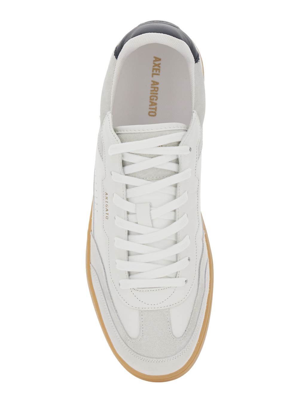 AXEL ARIGATO DICE T-TOE WHITE LOW TOP SNEAKERS WITH LOGO PATCH ON THE TONGUE AND LOGO LETTERING ON THE REAR IN LE