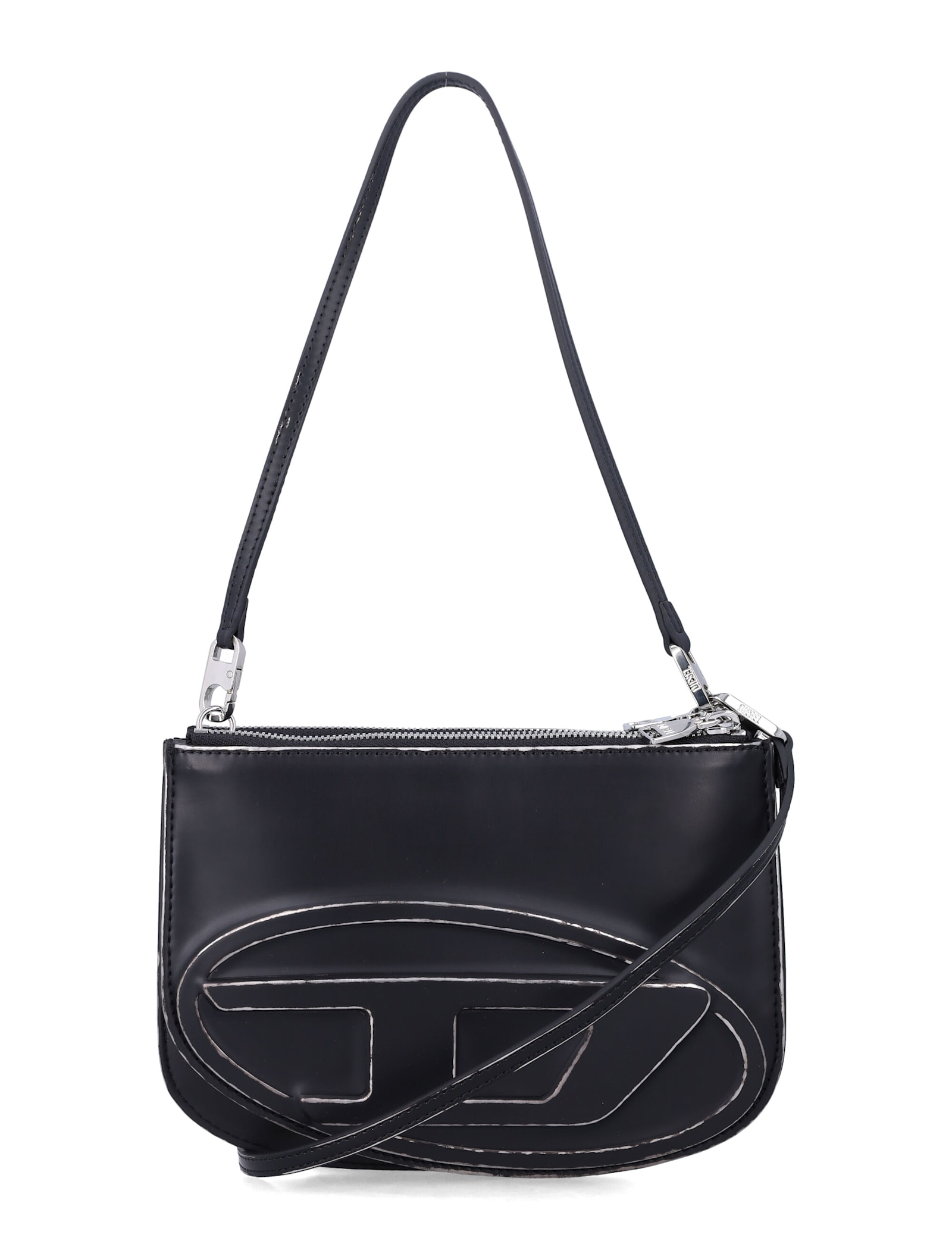 Diesel 1dr Twin Eco-leather Shoulder Bag In Black