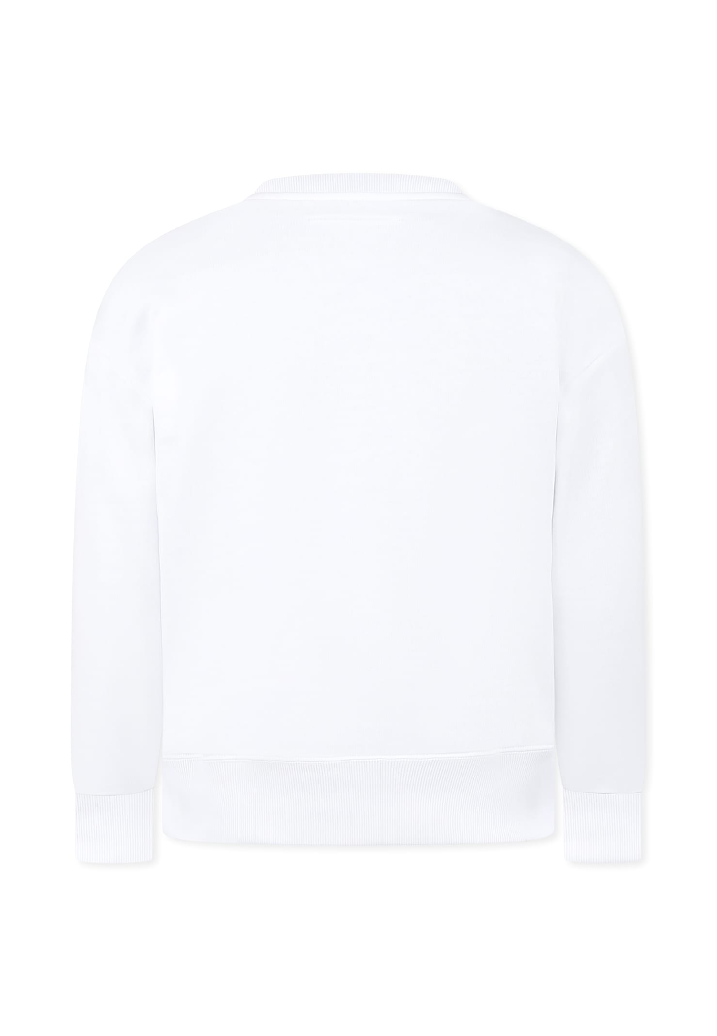 Mm6 Maison Margiela White Sweatshirt For Kids With Logo In White