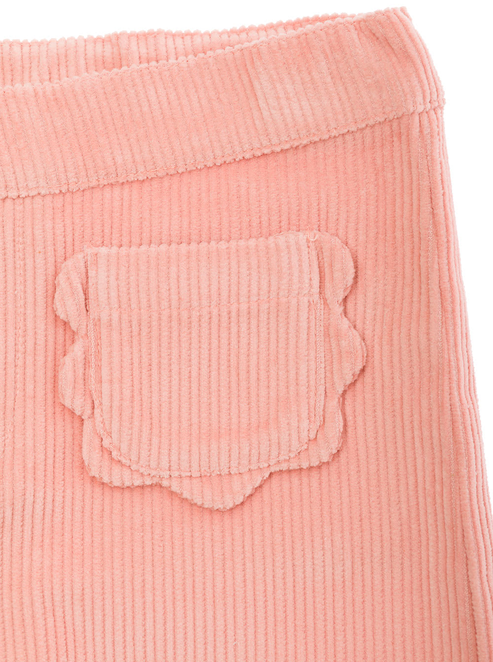 Shop Emile Et Ida Pink Pants With Concealed Closure And Patch Pockets In Corduroy Girl