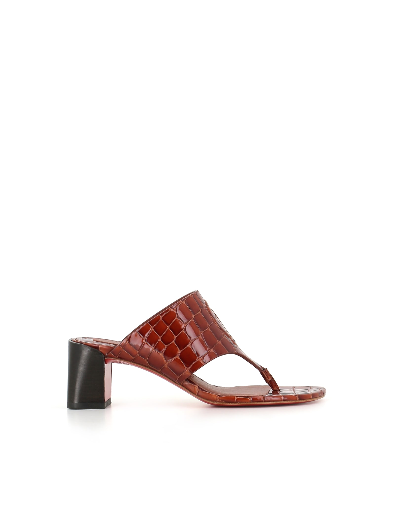 Shop Christian Louboutin Mule Cl Tong Amule 55 In Leather