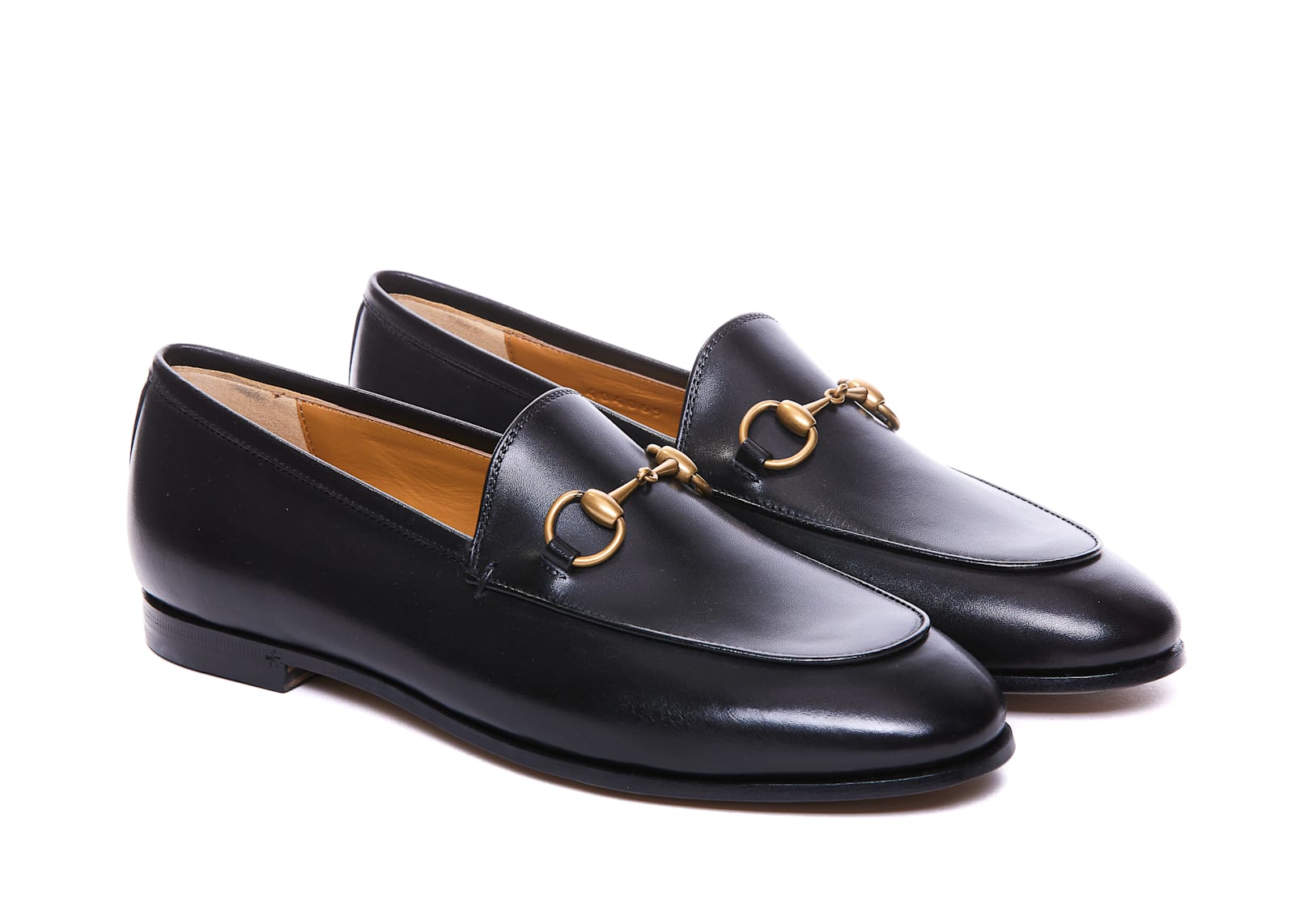 Shop Gucci Jordaan Loafers In Black