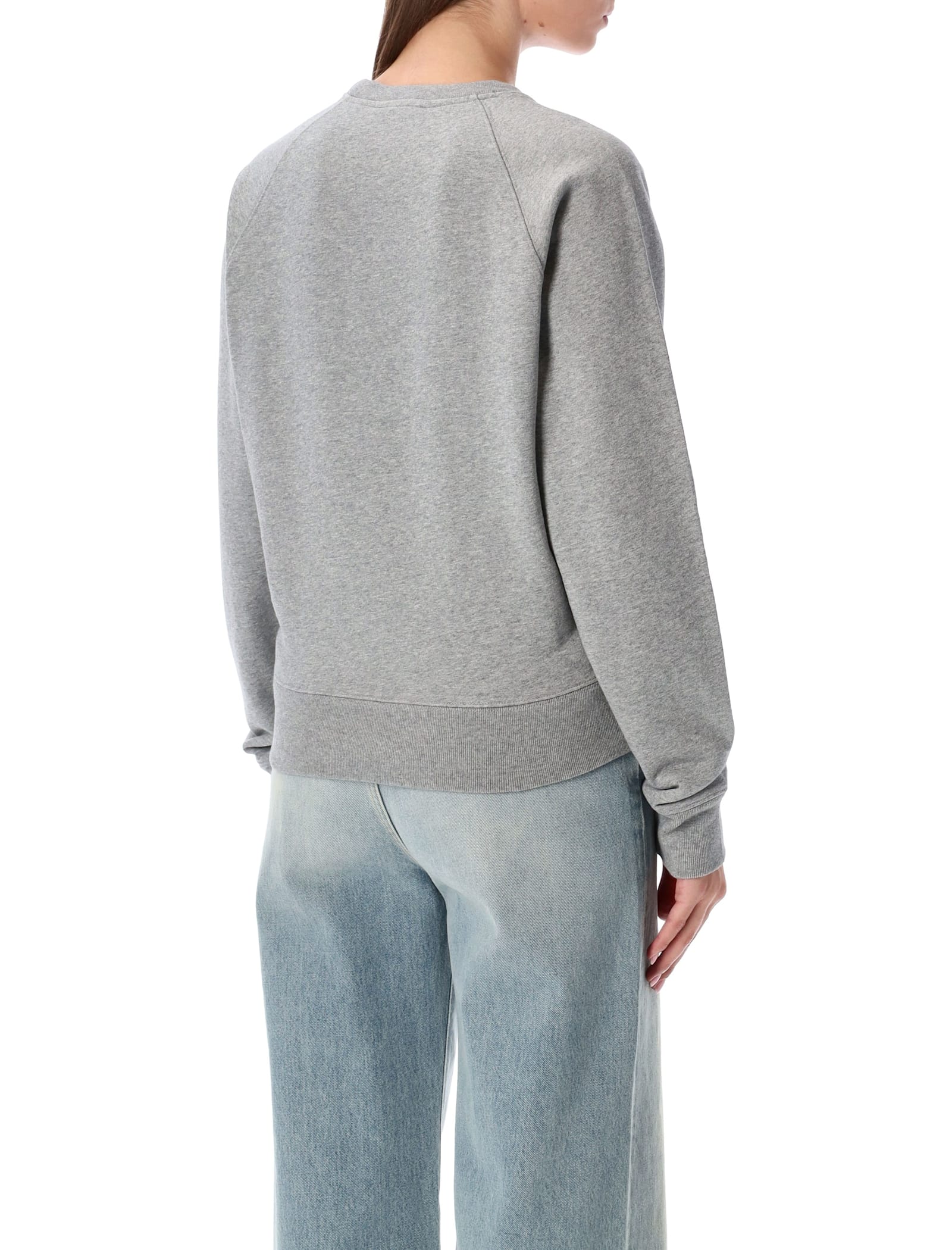 Maison Kitsuné Classic Cotton Fox Head Patch Sweatshirt In Gray
