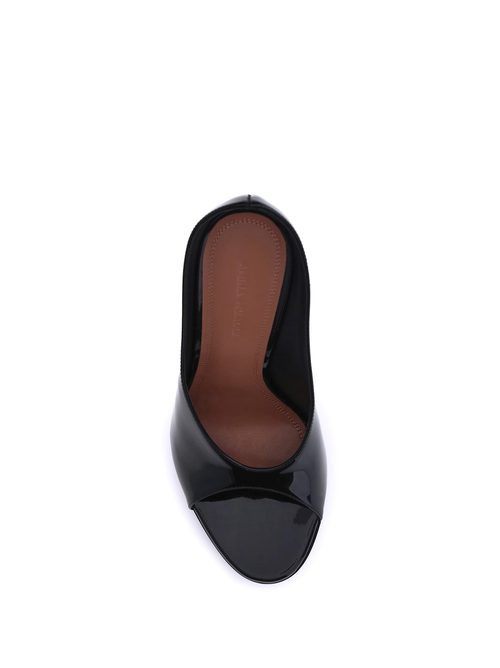 Amina Muaddi Anok Leather Sandals In Black