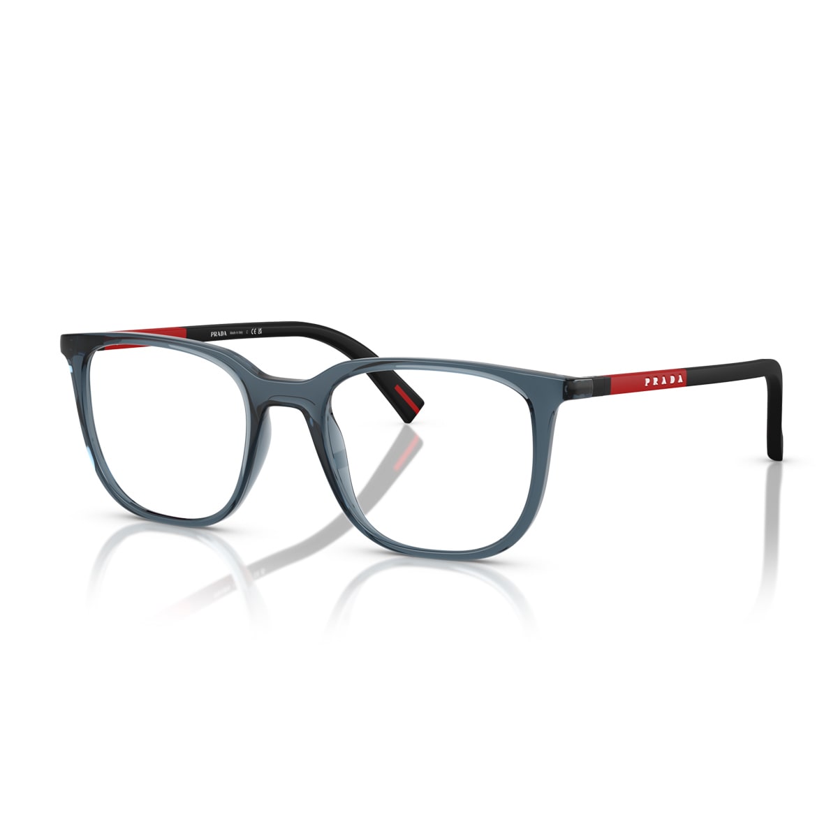 Prada Linea Rossa Ps 04rv Czh1o1 Blu Trasparente Glasses