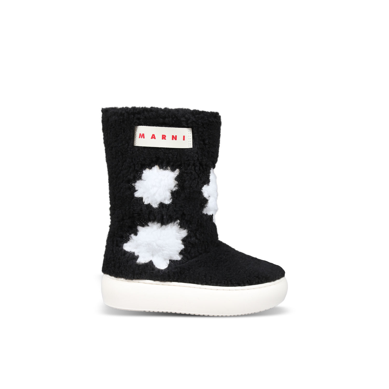 Marni Black Boots For Girl With Stars In Black