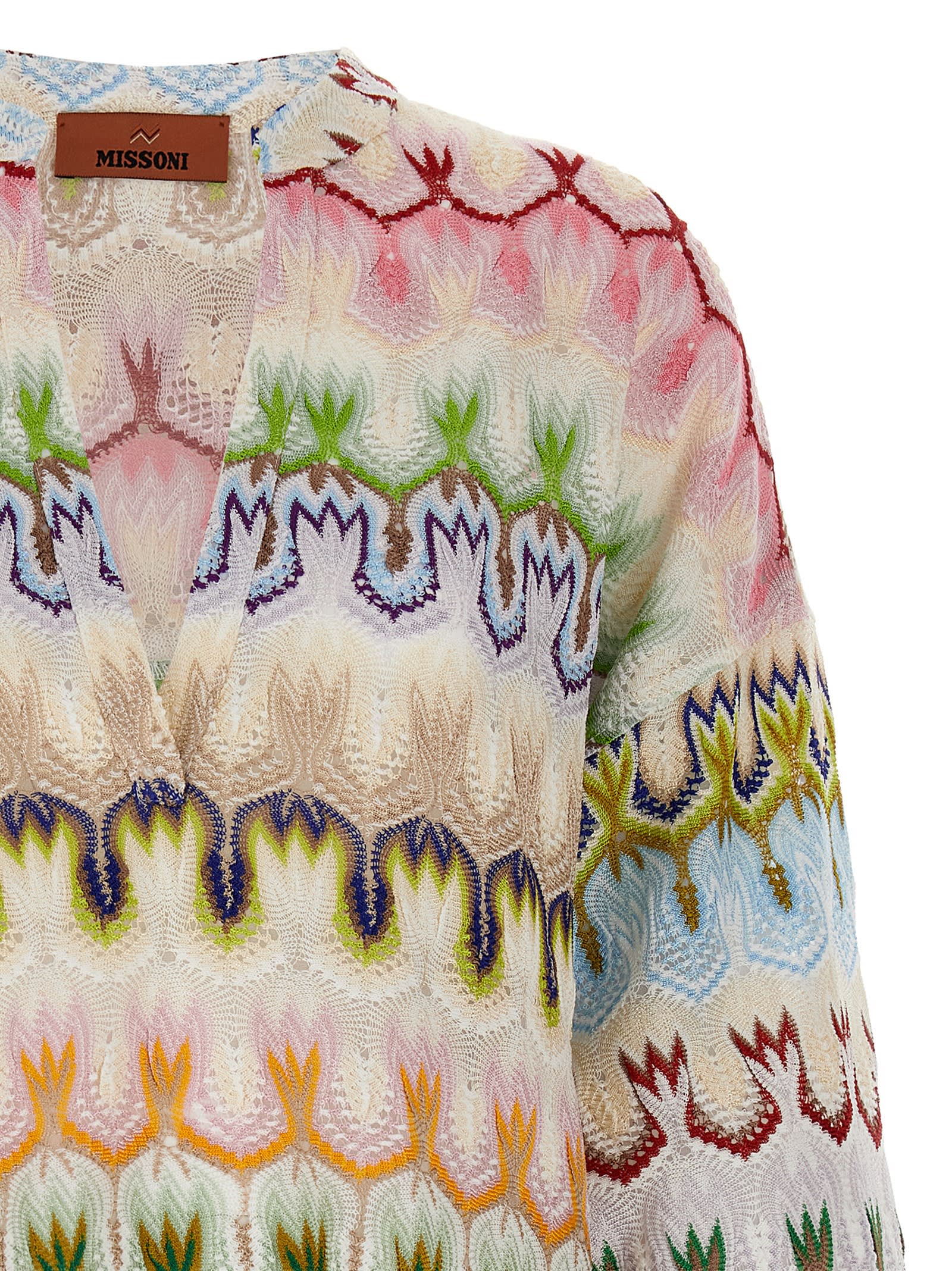 Missoni Giacca In Misto Viscosa Ricamata Donna In Qs Multi Pink
