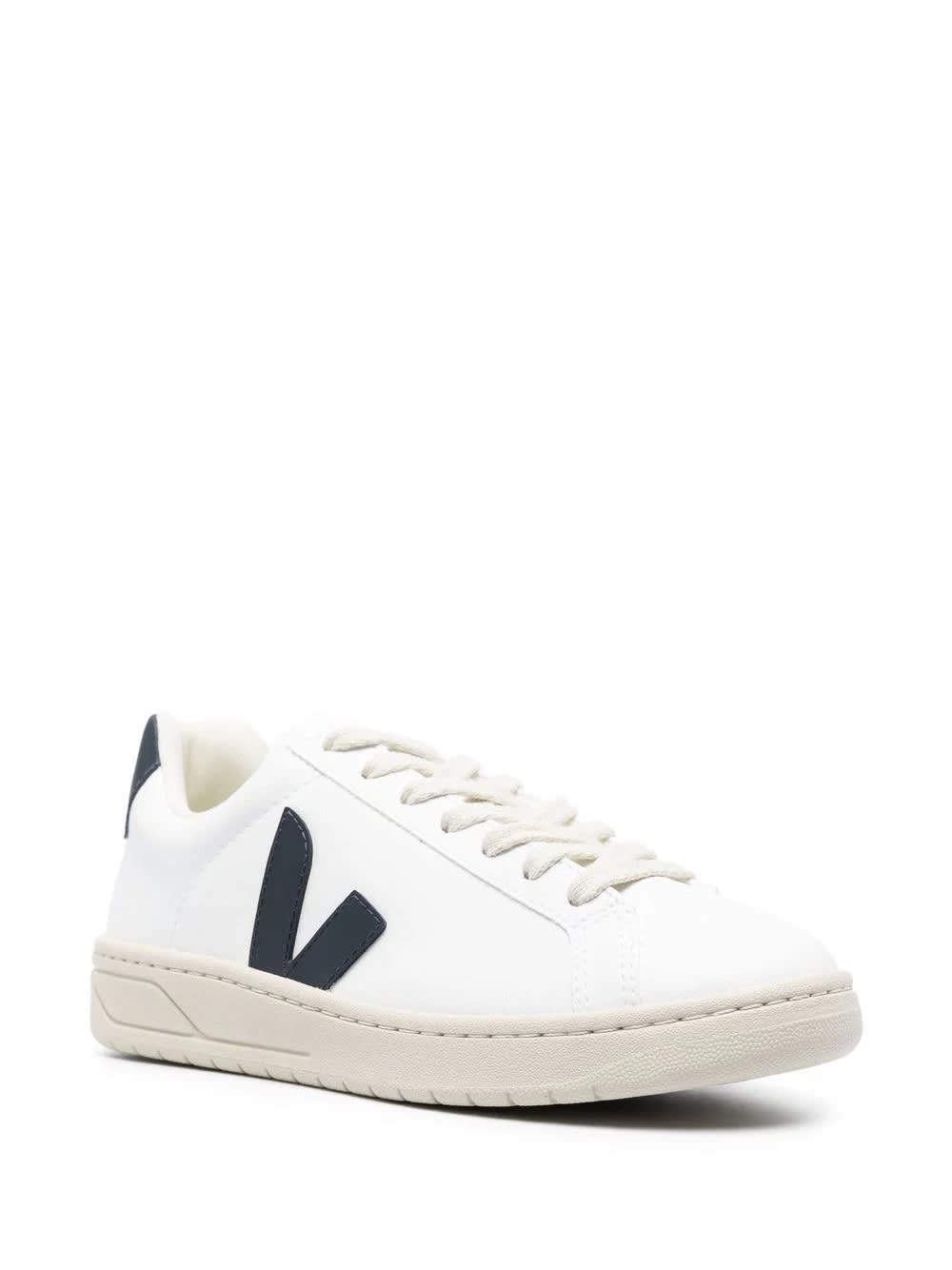 Shop Veja Urca Cwl Sneakers In White/navy Blue
