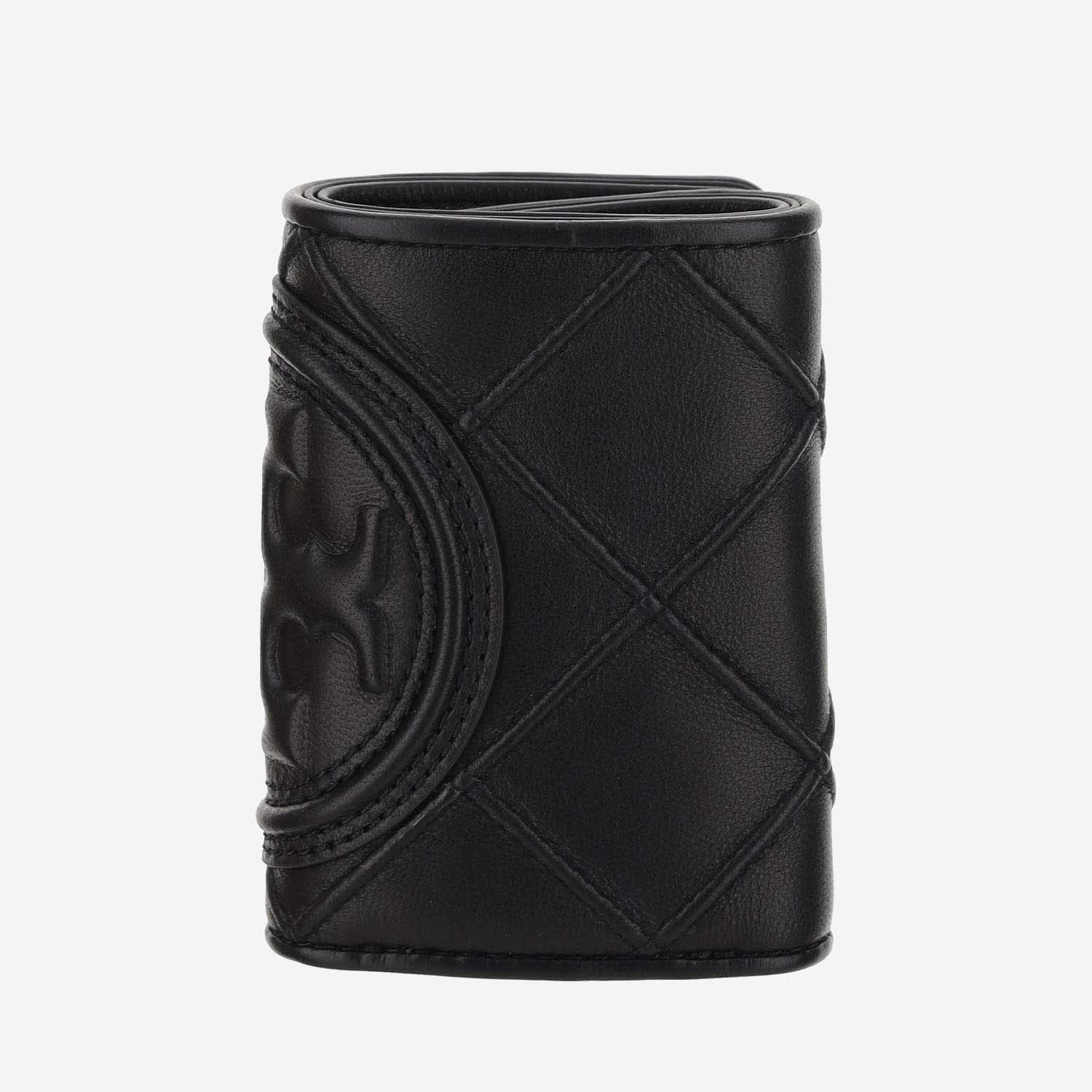 Tory Burch Fleming Soft Small Flap Wallet In Black
