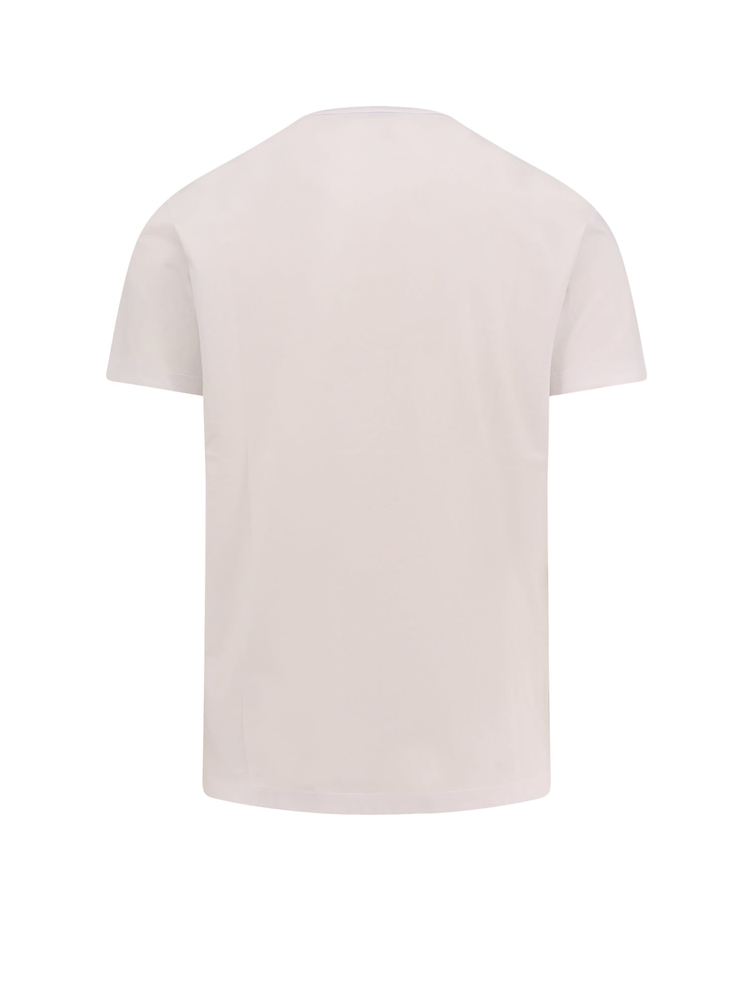 Dsquared2 White T-shirt With Logo Print On The Front In Cotton Man In White