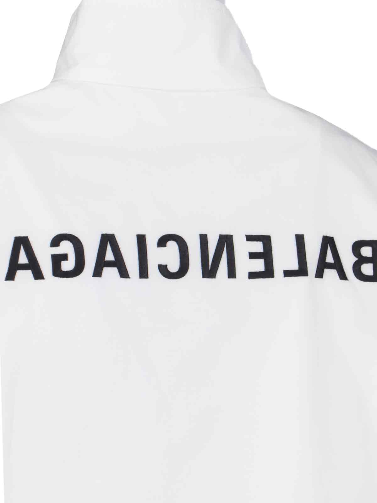 Shop Balenciaga Logo Tech Jacket In White