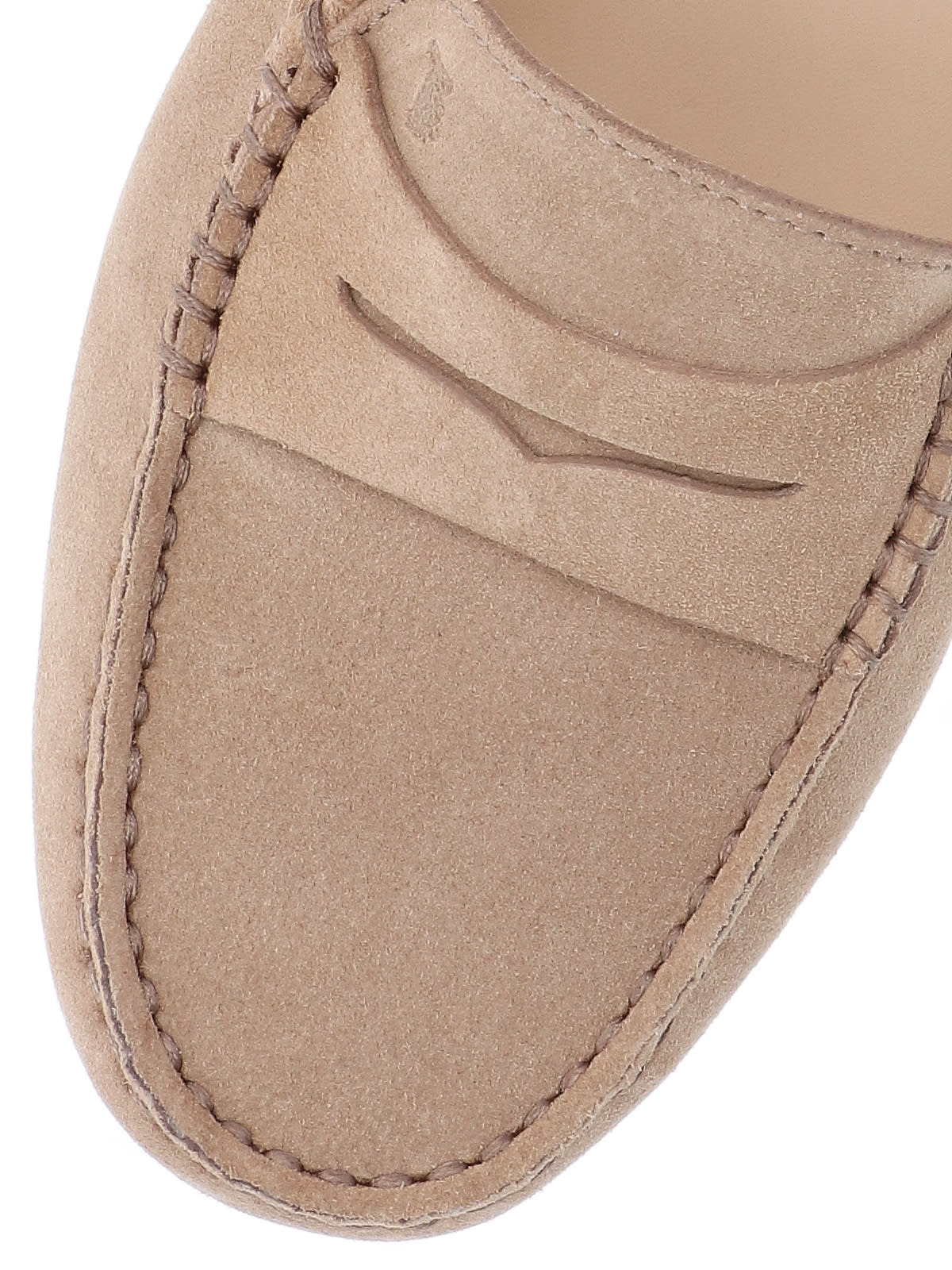 Shop Tod's Gommino Loafers In Beige
