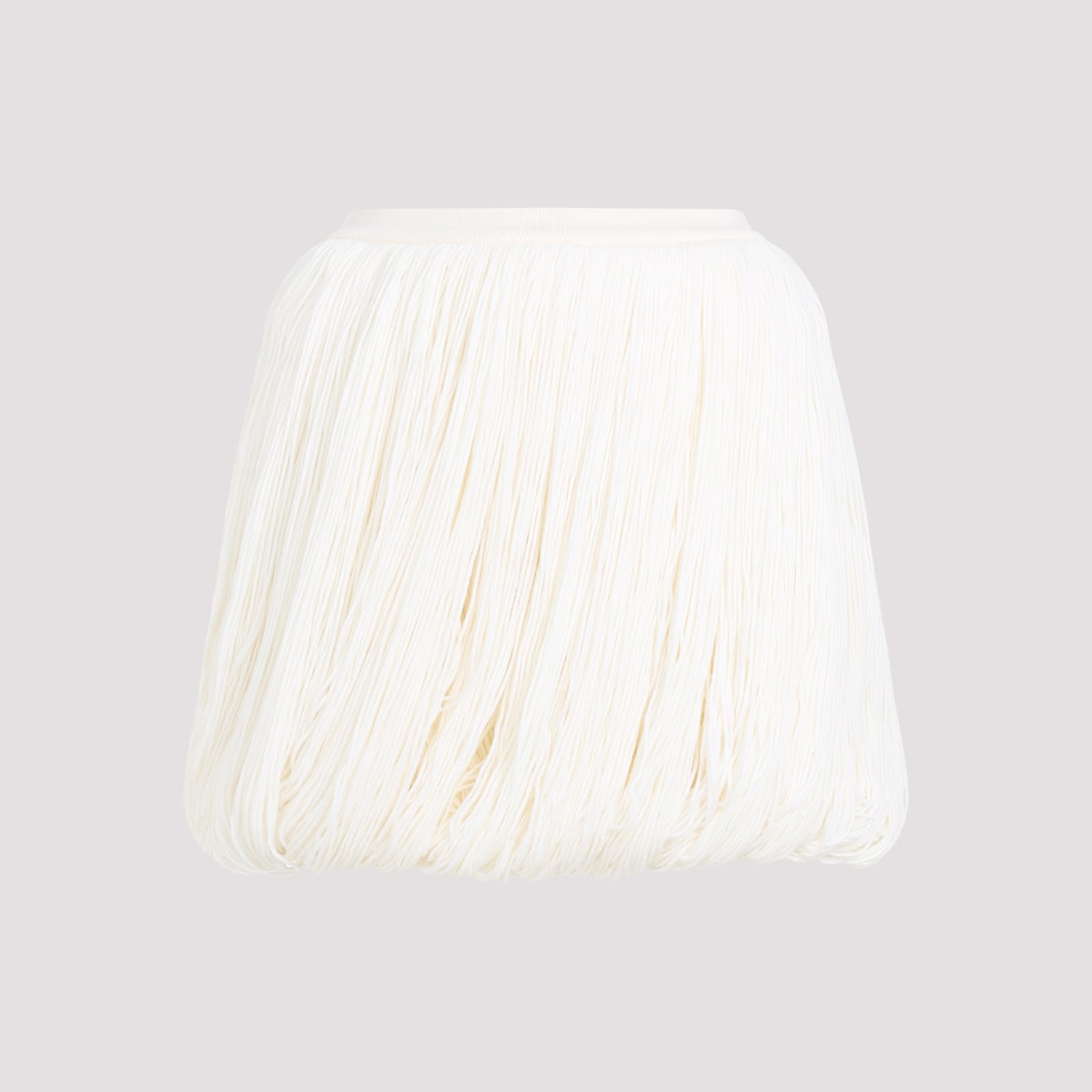 Shop Alaïa Fringes Skirt In Blanc Casse