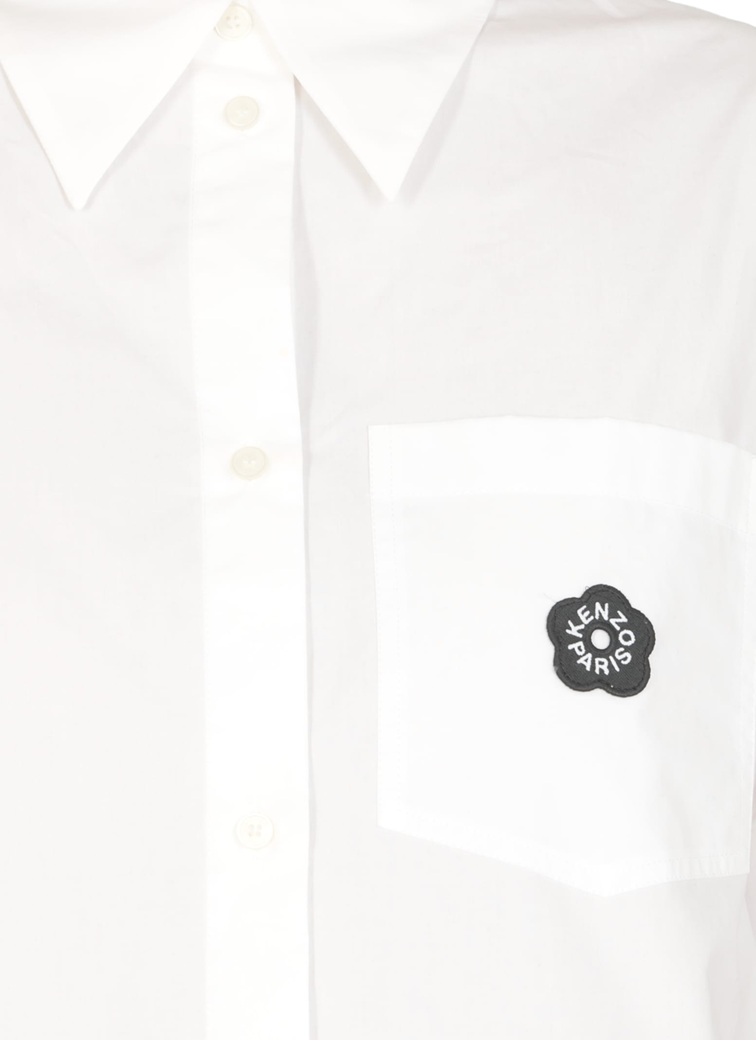 Shop Kenzo Cotton Shirt In White