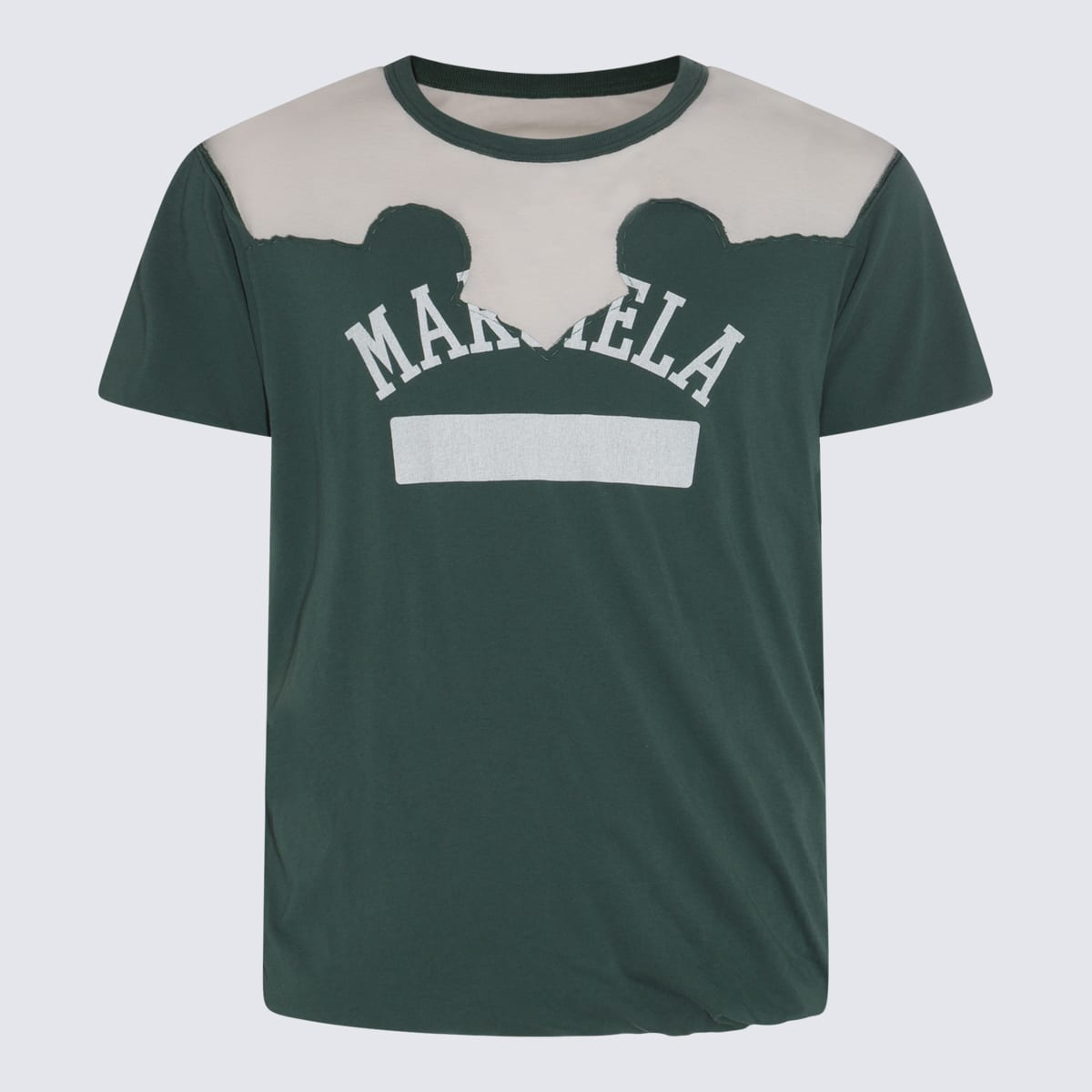 Shop Maison Margiela Green Cotton Decortique T-shirt