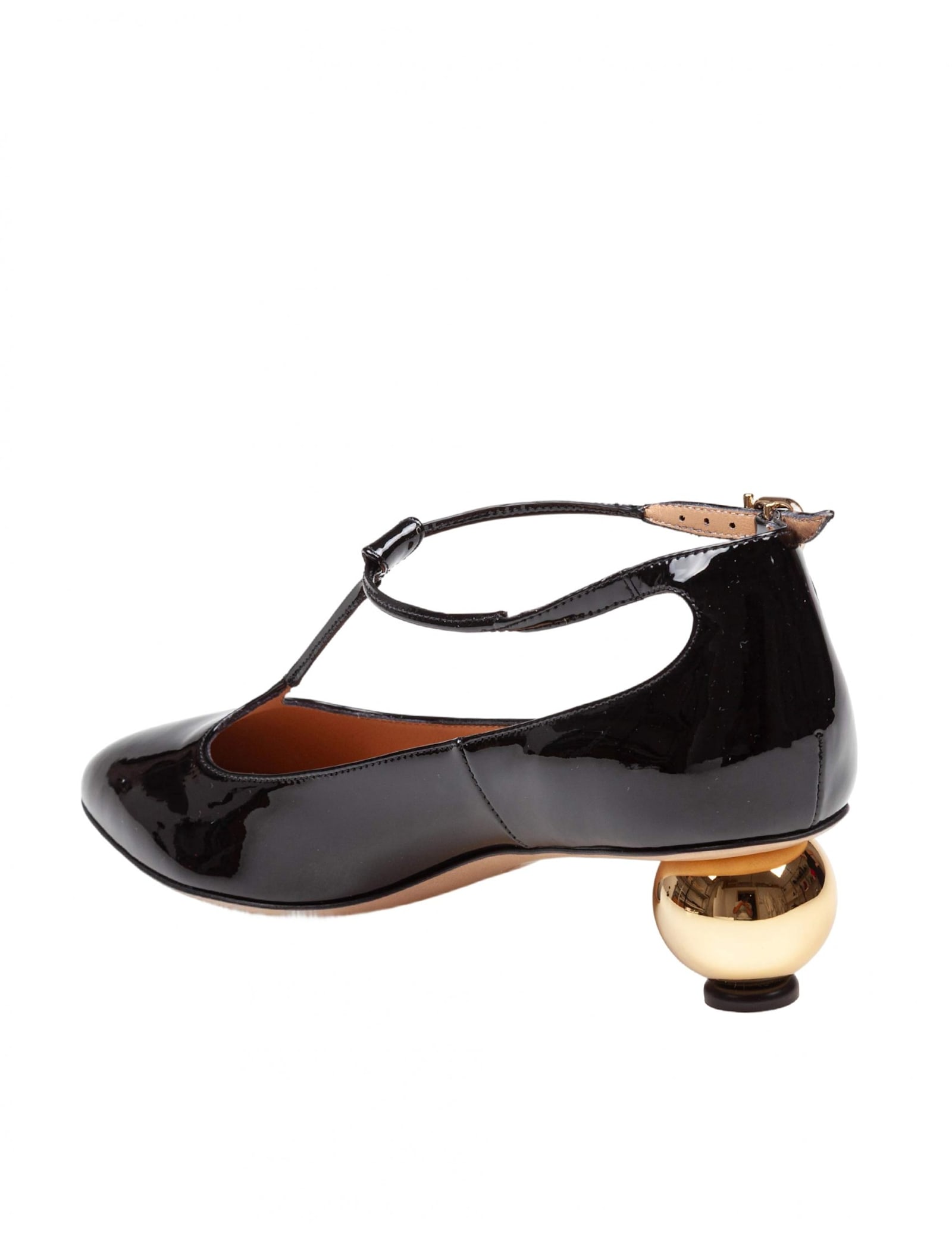 Ferragamo Pointed Toe Pumps With Spherical Heel Design In Black