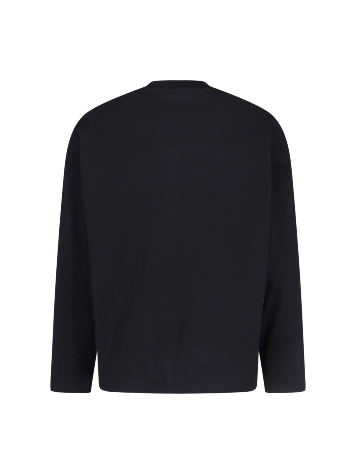 Jil Sander Relaxed-fit Cotton T-shirt With Tonal Logo Print In Black