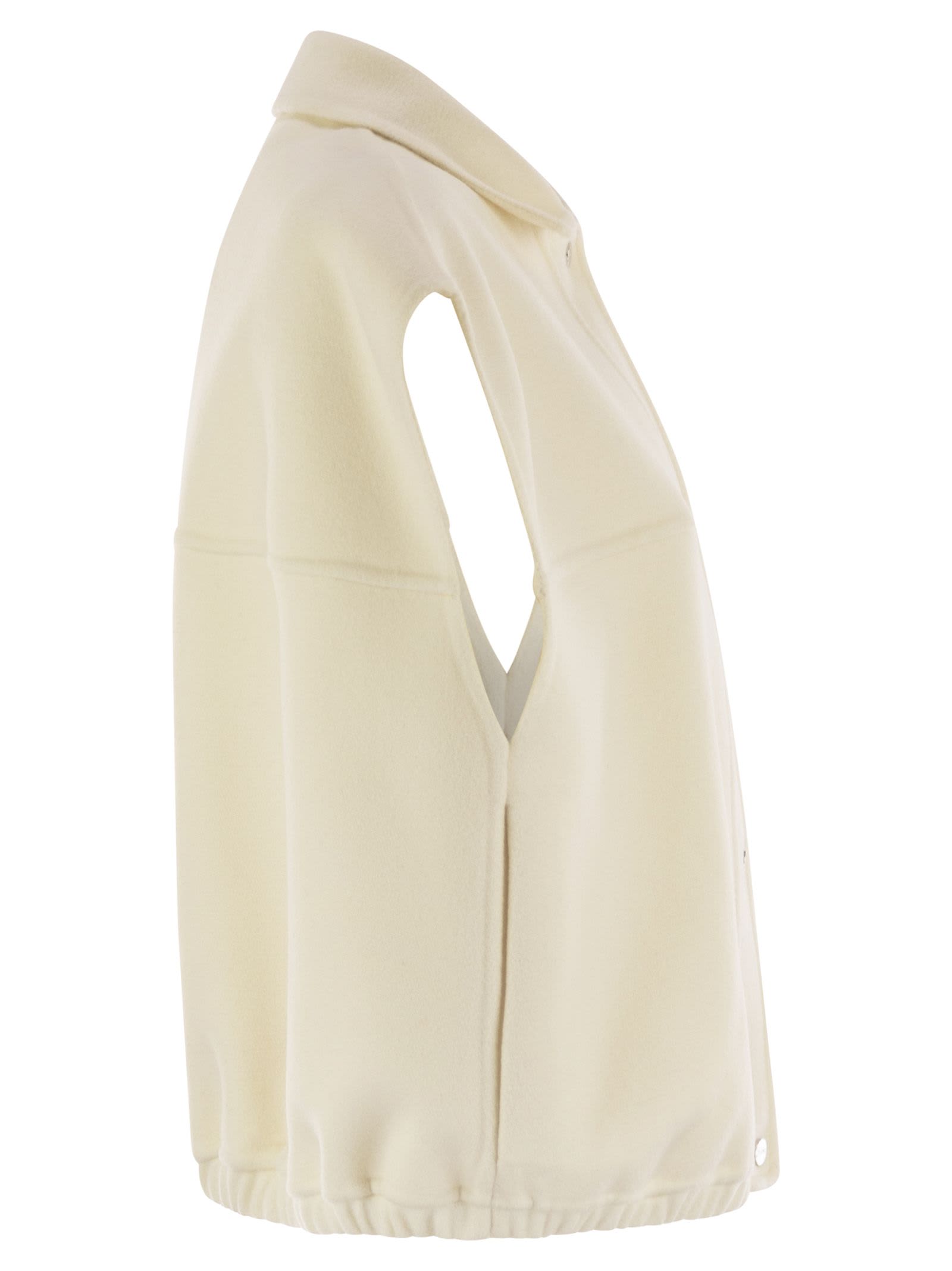 Herno Double Wool Waistcoat In Brown
