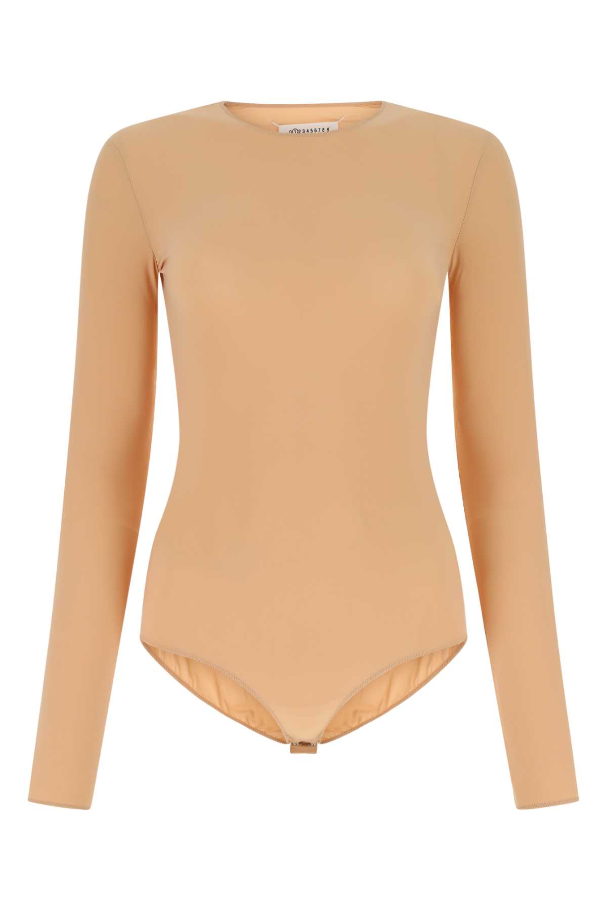 Shop Maison Margiela Skin Pink Stretch Nylon Bodysuit In 121