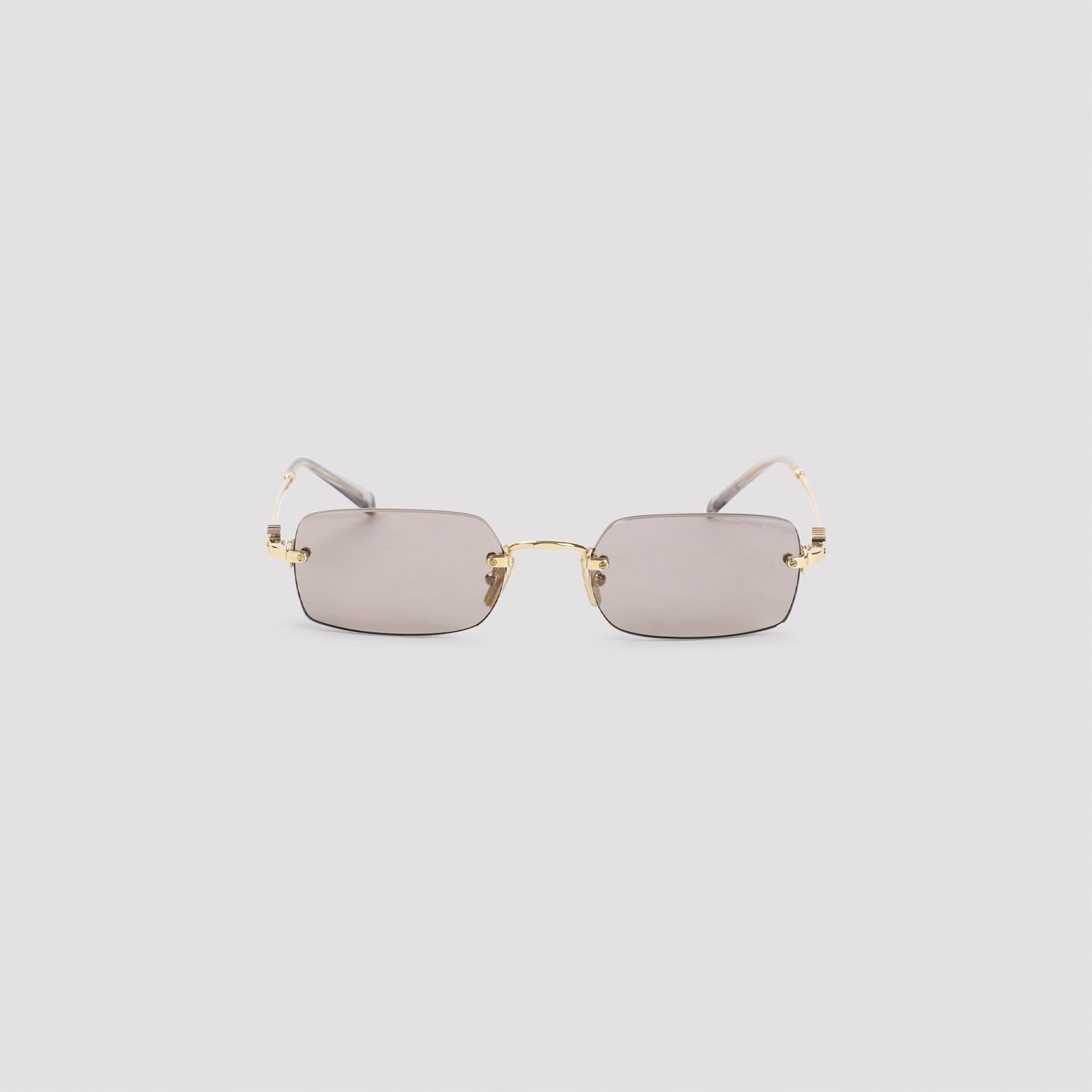 Miu Miu Shiny Gold Metallic Signature Mini Sunglasses