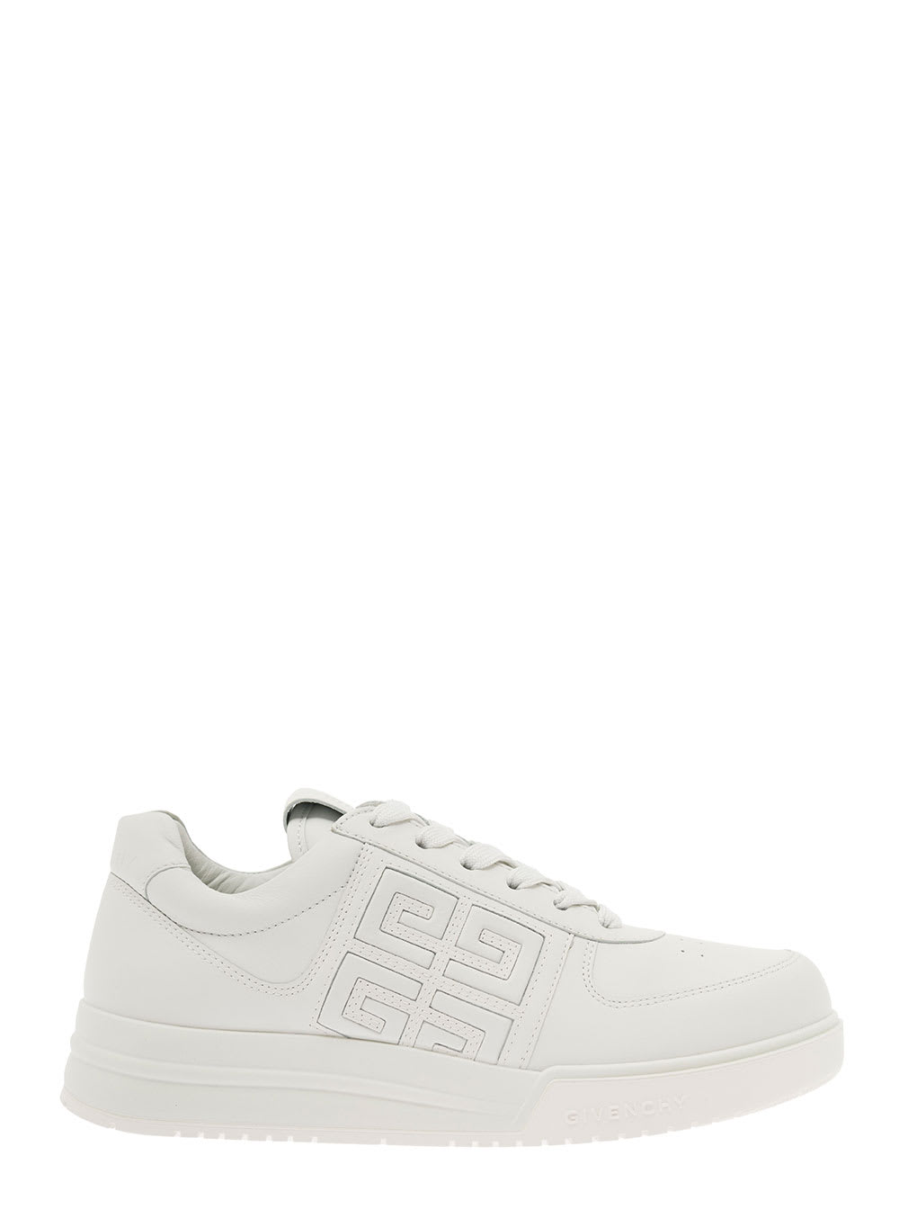 Givenchy 4g White Low-top Sneakers With Tonal Logo In Leather Woman