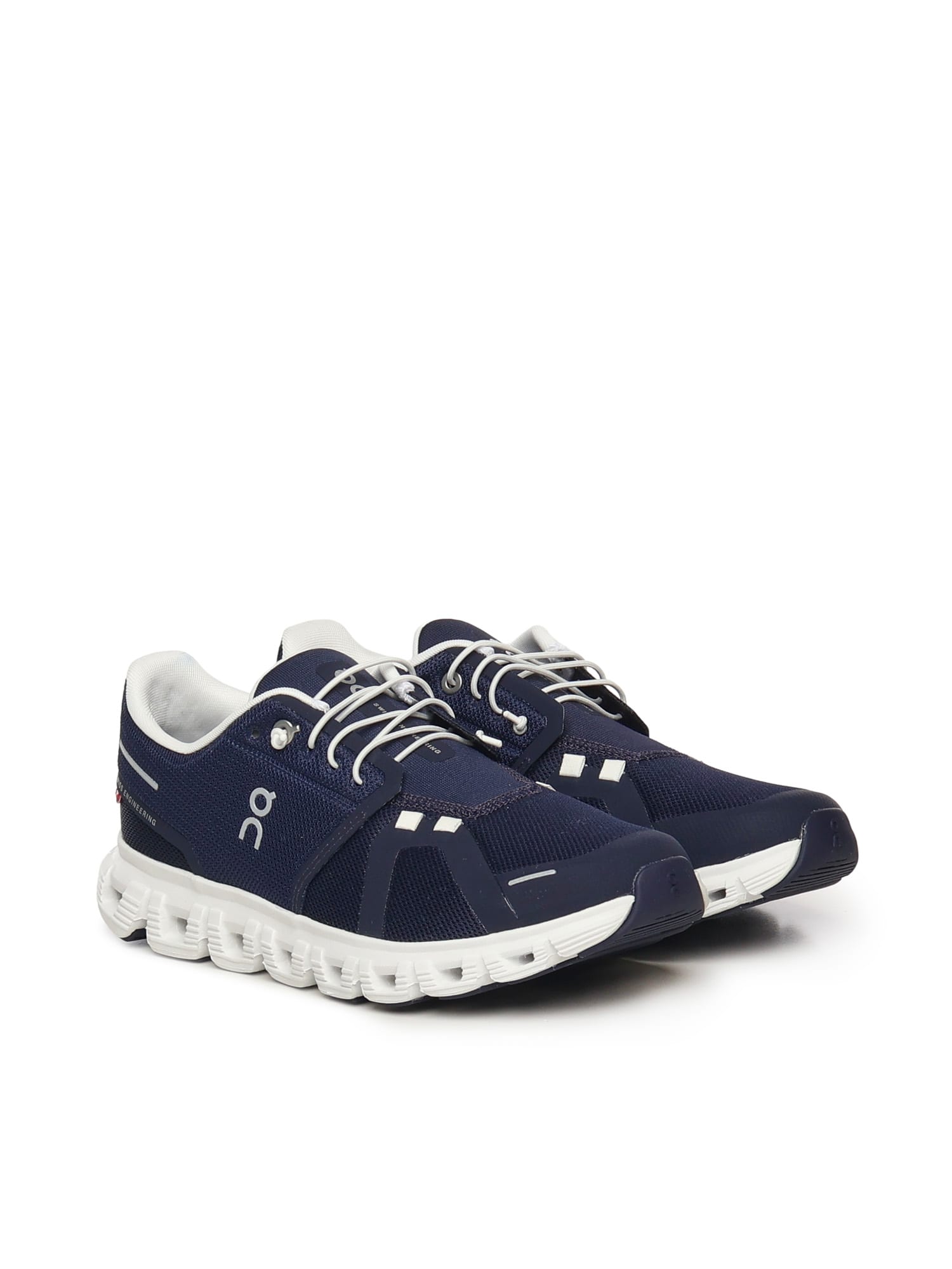 On Breathable Technical Fabric Sneakers With Cushied Sole In Blue