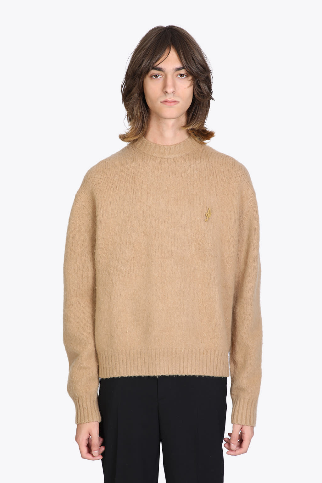 Axel Arigato Pin Sweater Camel beige wool sweater - Pin sweater