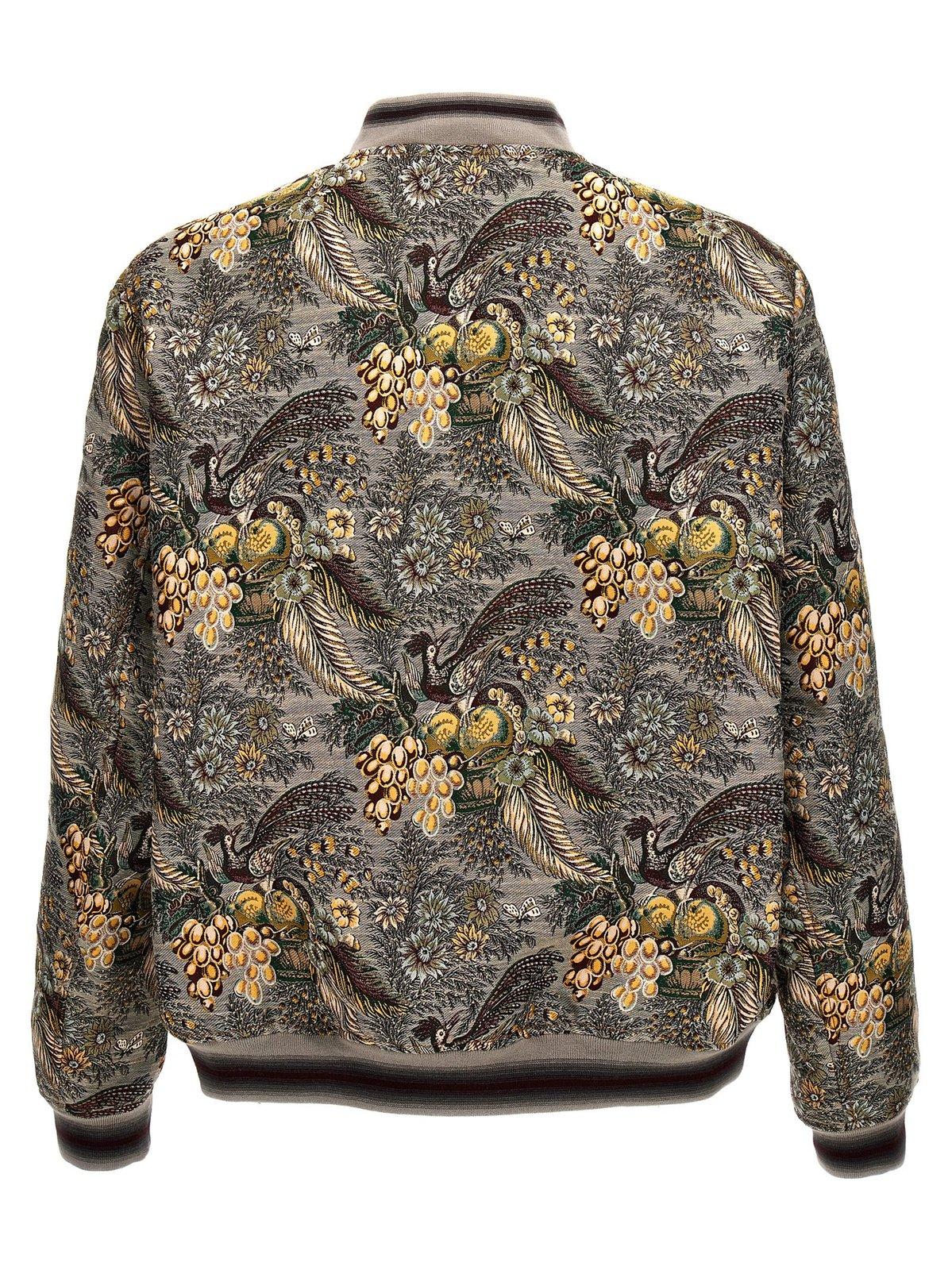 Shop Etro Paisley Printed Bomber Jacket In Multicolour