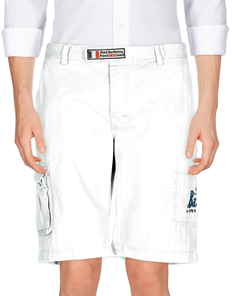 MC2 Saint Barth White Cargo Shorts