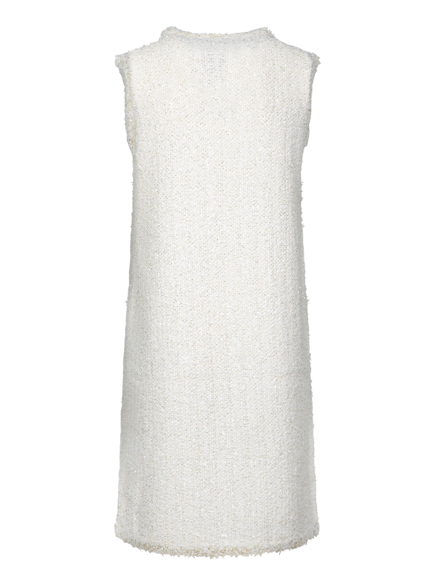 Fabiana Filippi Textured Sequinned Mini Dress In White