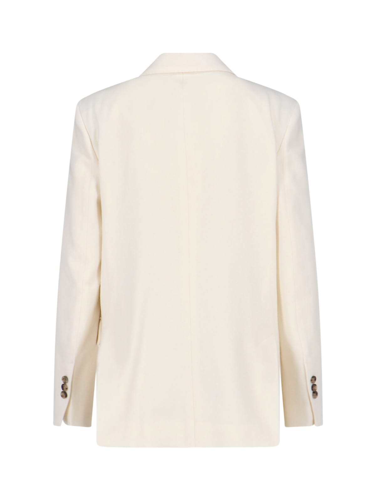Ami Alexandre Mattiussi Double-breasted Blazer Flap Pockets In White