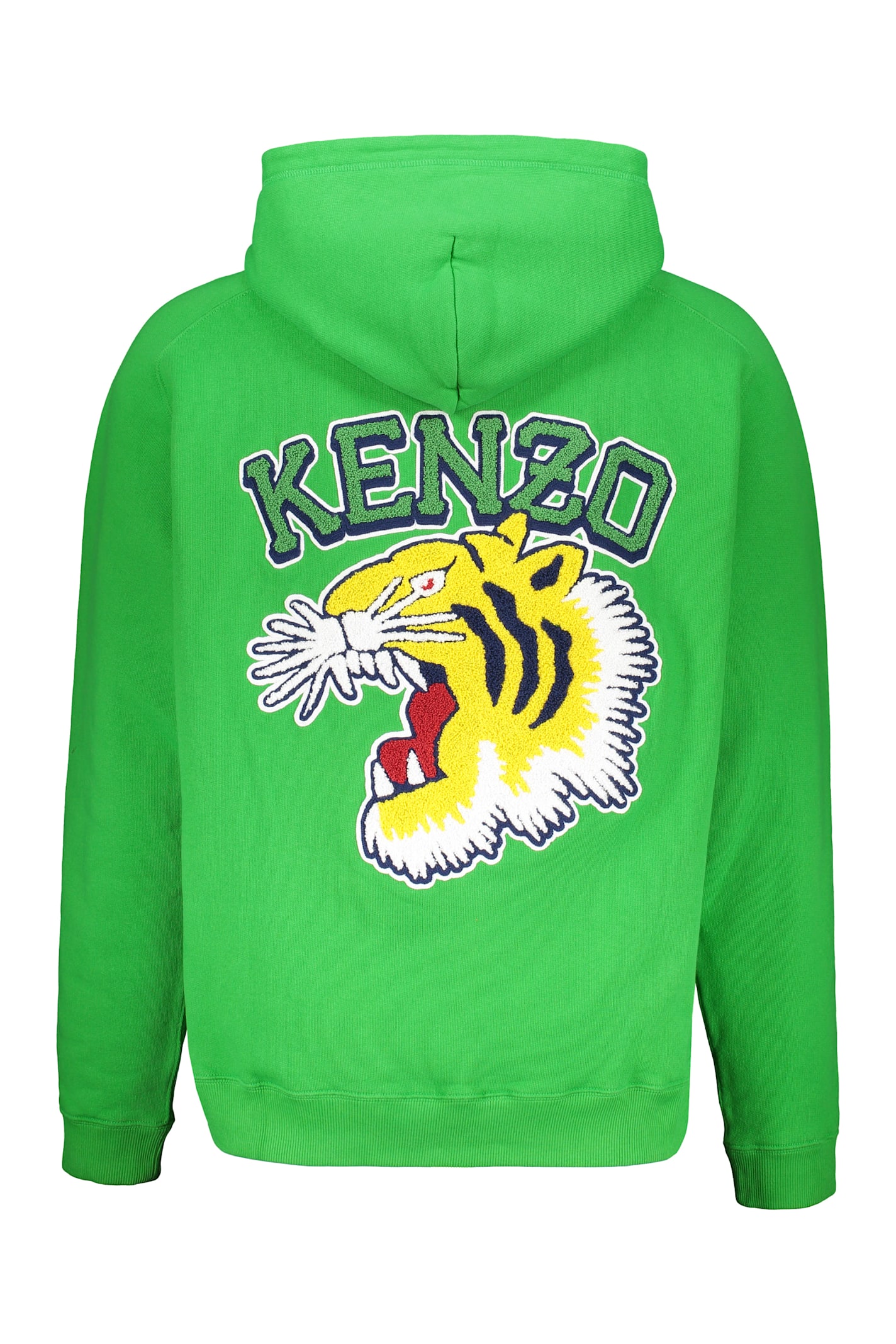 Kenzo Chenille-logo Hoodie In Green