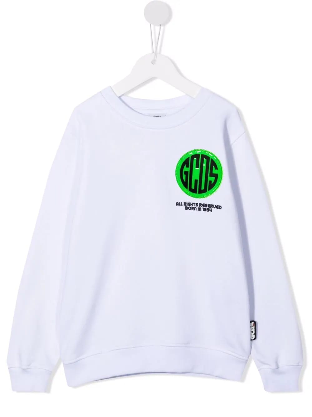 GCDS Mini White Logo Print Sweatshirt Kids
