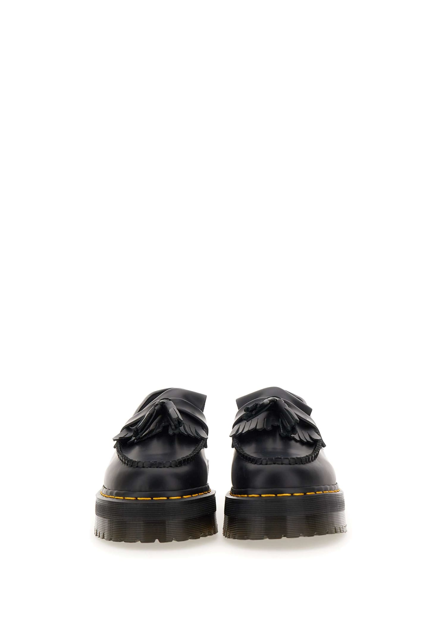 Shop Dr. Martens' Adrian Quad Leather Loafers In Nero