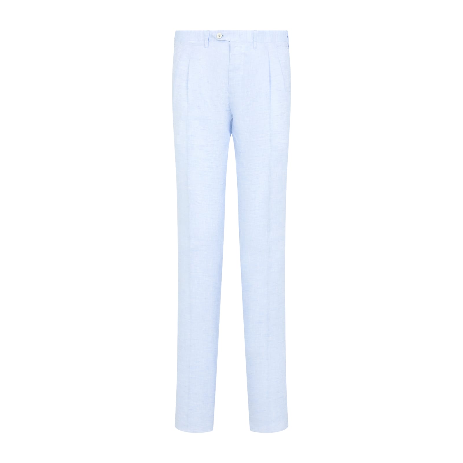 Shop Kiton Linen Pants In Celeste